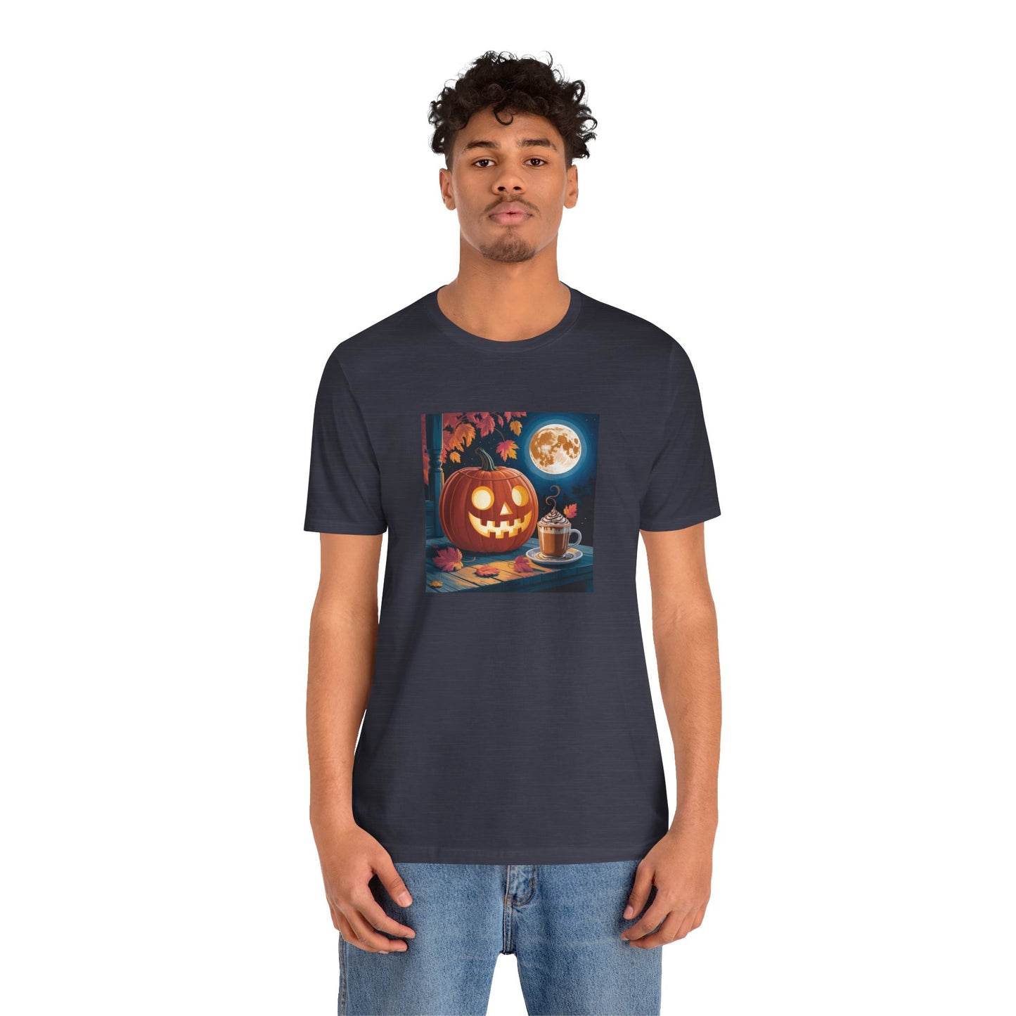 Fall In Love With Fall, Unisex Fall T-Shirt, Halloween Shirt, Cozy Fall Apparel, Seasonal Graphic Tee, Pumpkin Spice Tee