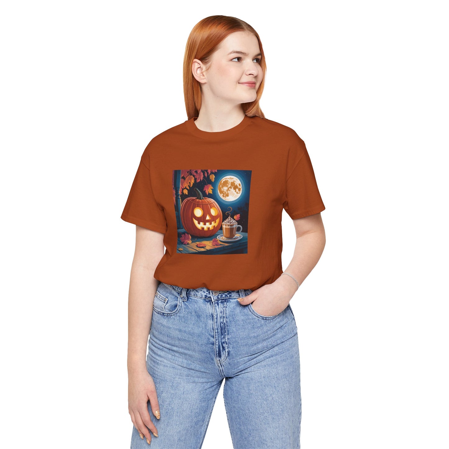 Fall In Love With Fall, Unisex Fall T-Shirt, Halloween Shirt, Cozy Fall Apparel, Seasonal Graphic Tee, Pumpkin Spice Tee