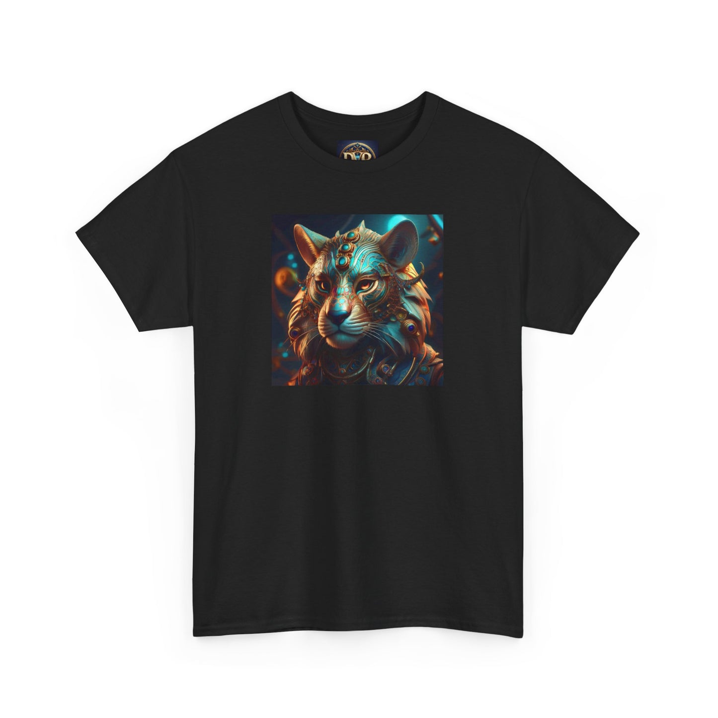 Unique Lion Art Unisex Heavy Cotton Tee - Statement Graphic T-Shirt for Animal Lovers