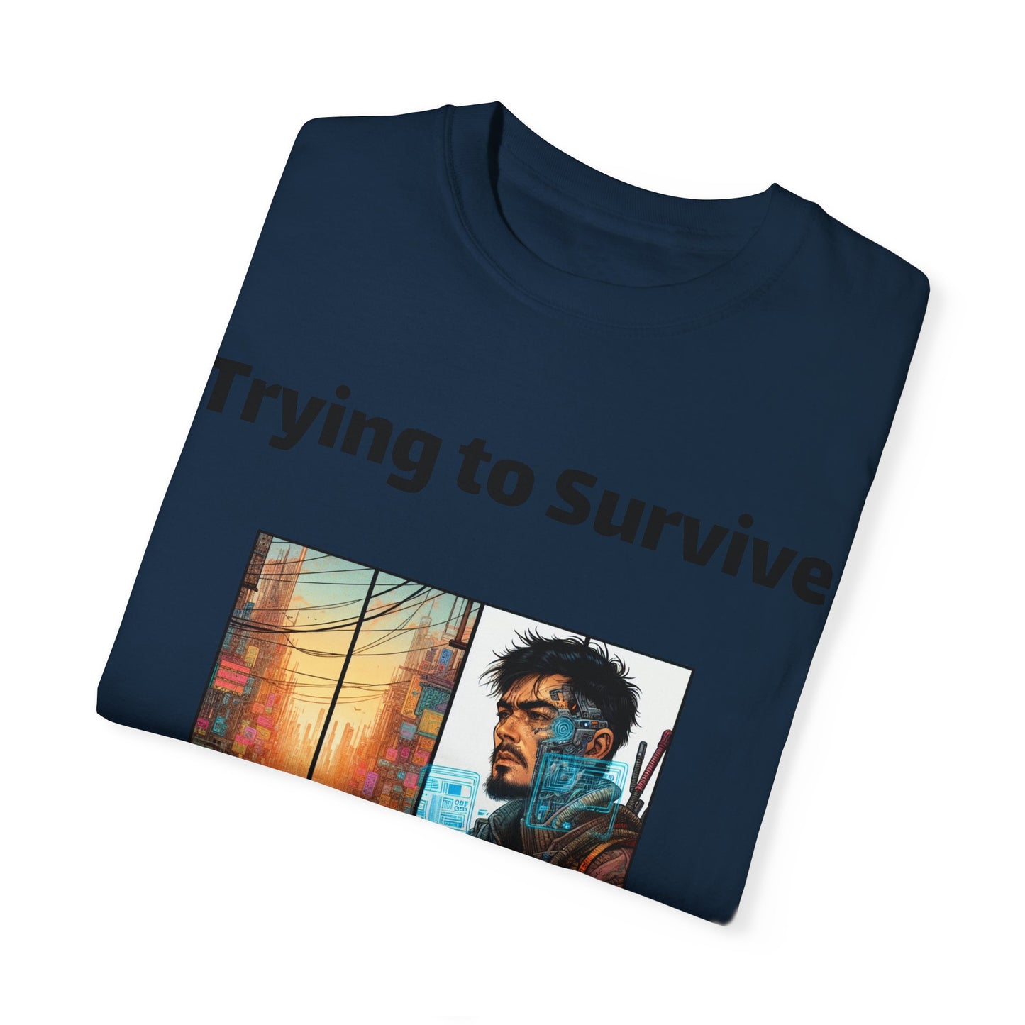 Survival Mode Unisex T-shirt, Trying to Survive 2025, Comic Book Style Tee, Bold Tee Shirt, Men's Women's Shirt