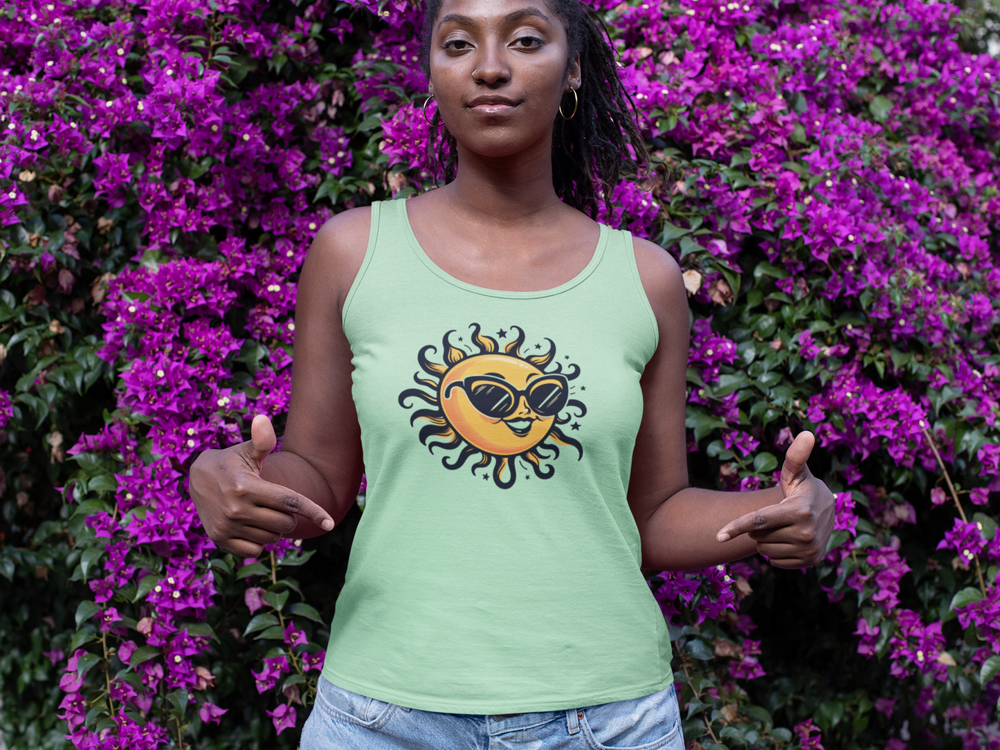 Sunny Vibes Women's Racerback Tank