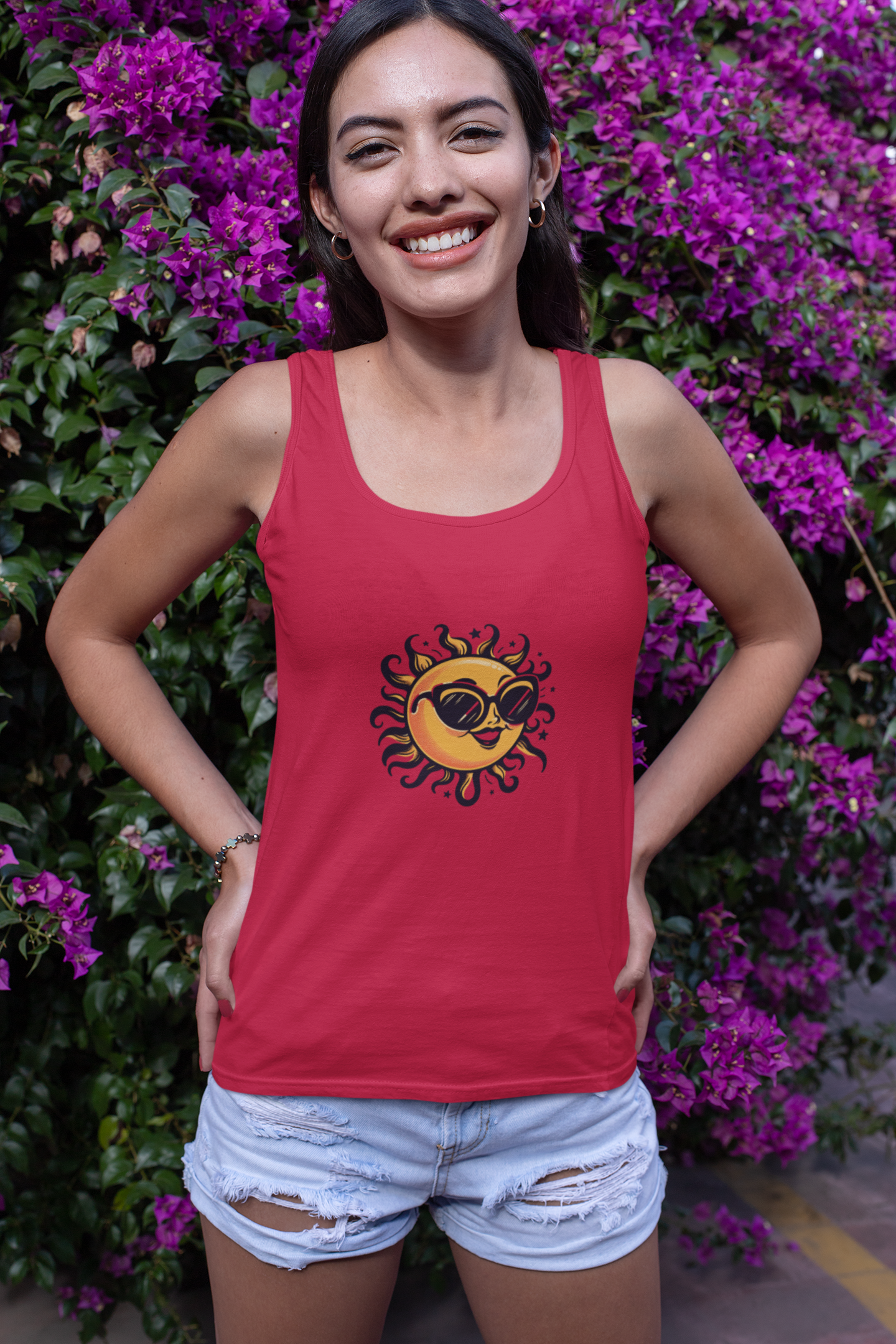 Sunny Vibes Women's Racerback Tank