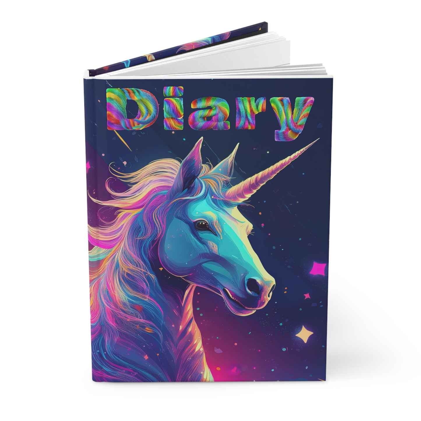 Fantasy Unicorn Hardcover Journal - Colorful Diary for Kids and Teens
