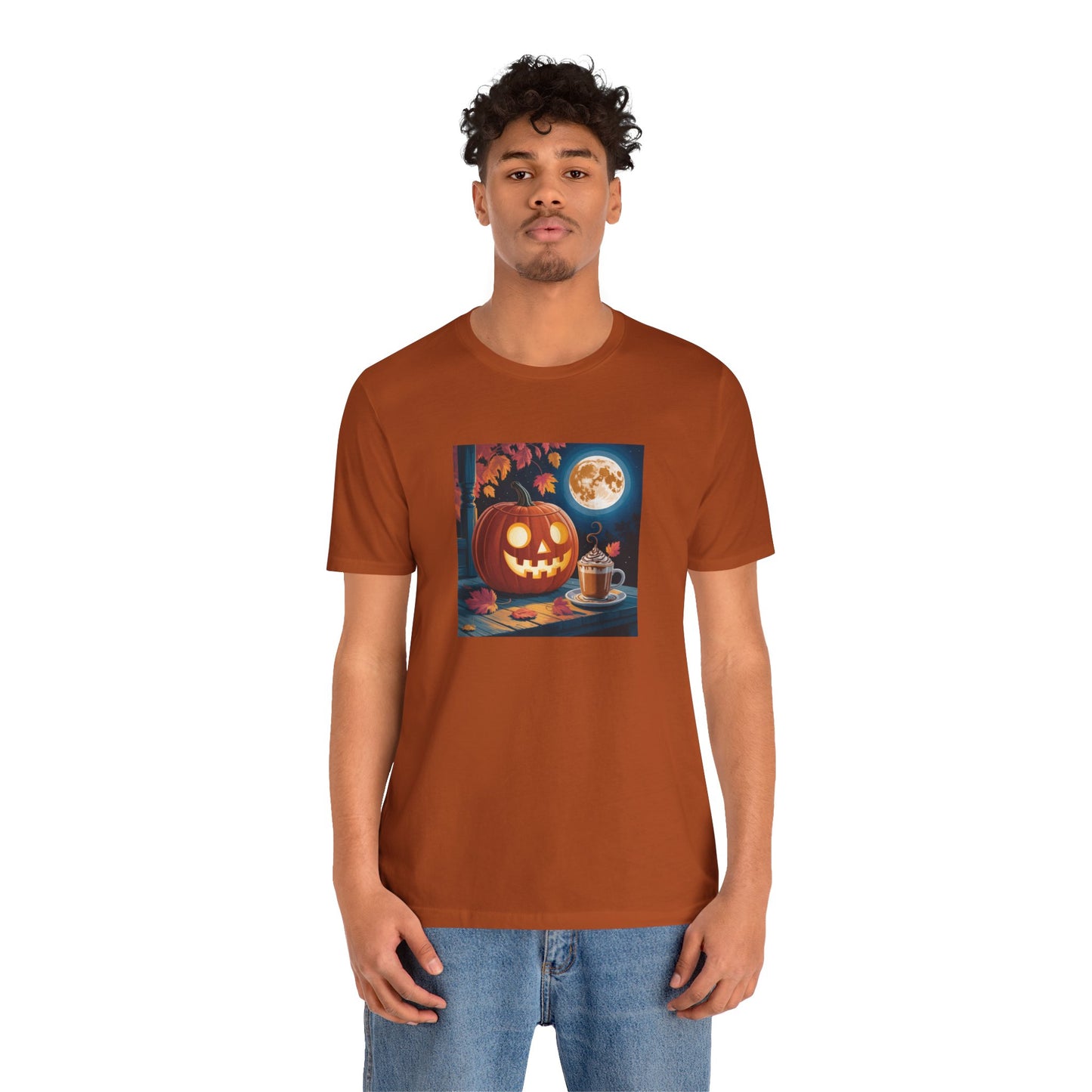 Fall In Love With Fall, Unisex Fall T-Shirt, Halloween Shirt, Cozy Fall Apparel, Seasonal Graphic Tee, Pumpkin Spice Tee