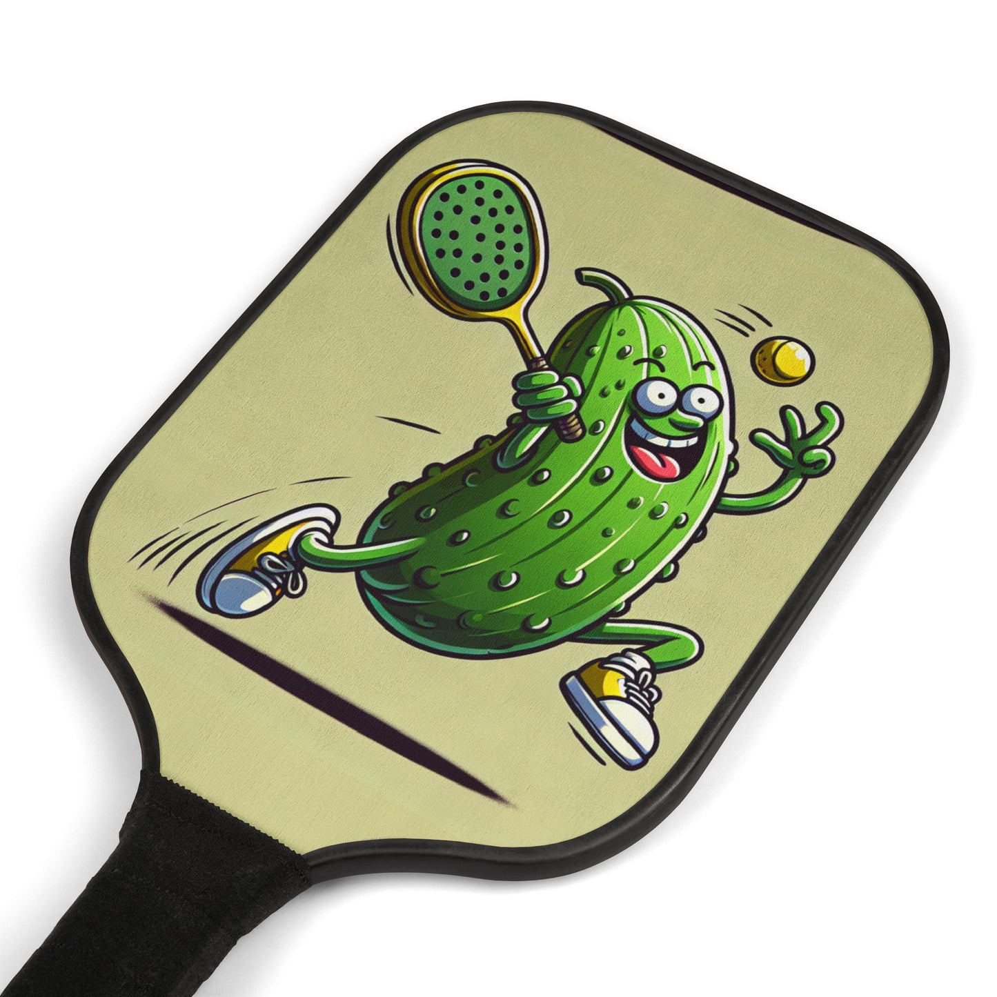 Fun Pickleball Paddle Set - Playful Pickle Design with Balls