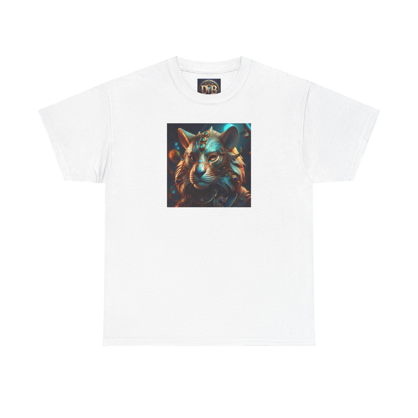 Unique Lion Art Unisex Heavy Cotton Tee - Statement Graphic T-Shirt for Animal Lovers
