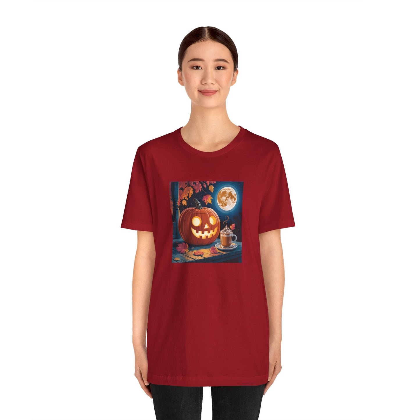 Fall In Love With Fall, Unisex Fall T-Shirt, Halloween Shirt, Cozy Fall Apparel, Seasonal Graphic Tee, Pumpkin Spice Tee