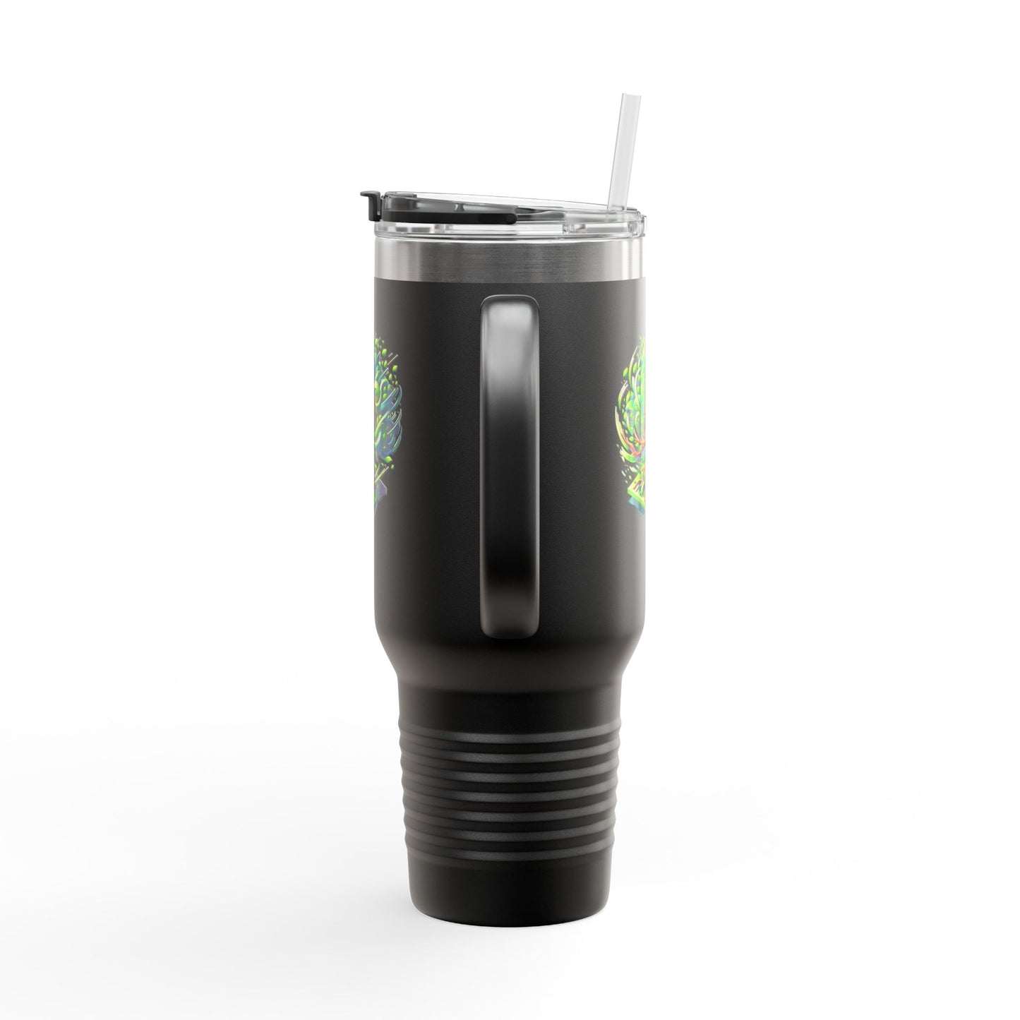 Eco-Friendly Insulated Travel Mug - 40oz with Whimsical Tree Design