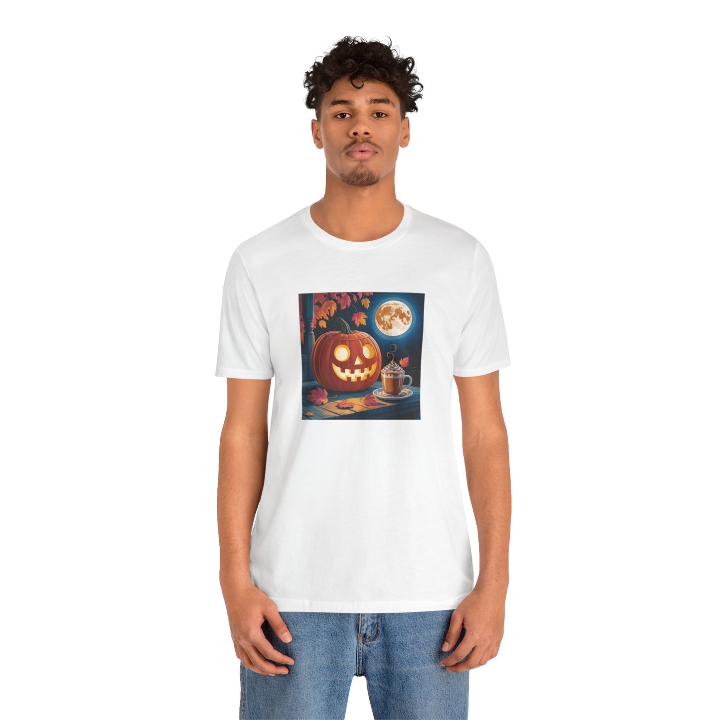 Fall In Love With Fall, Unisex Fall T-Shirt, Halloween Shirt, Cozy Fall Apparel, Seasonal Graphic Tee, Pumpkin Spice Tee