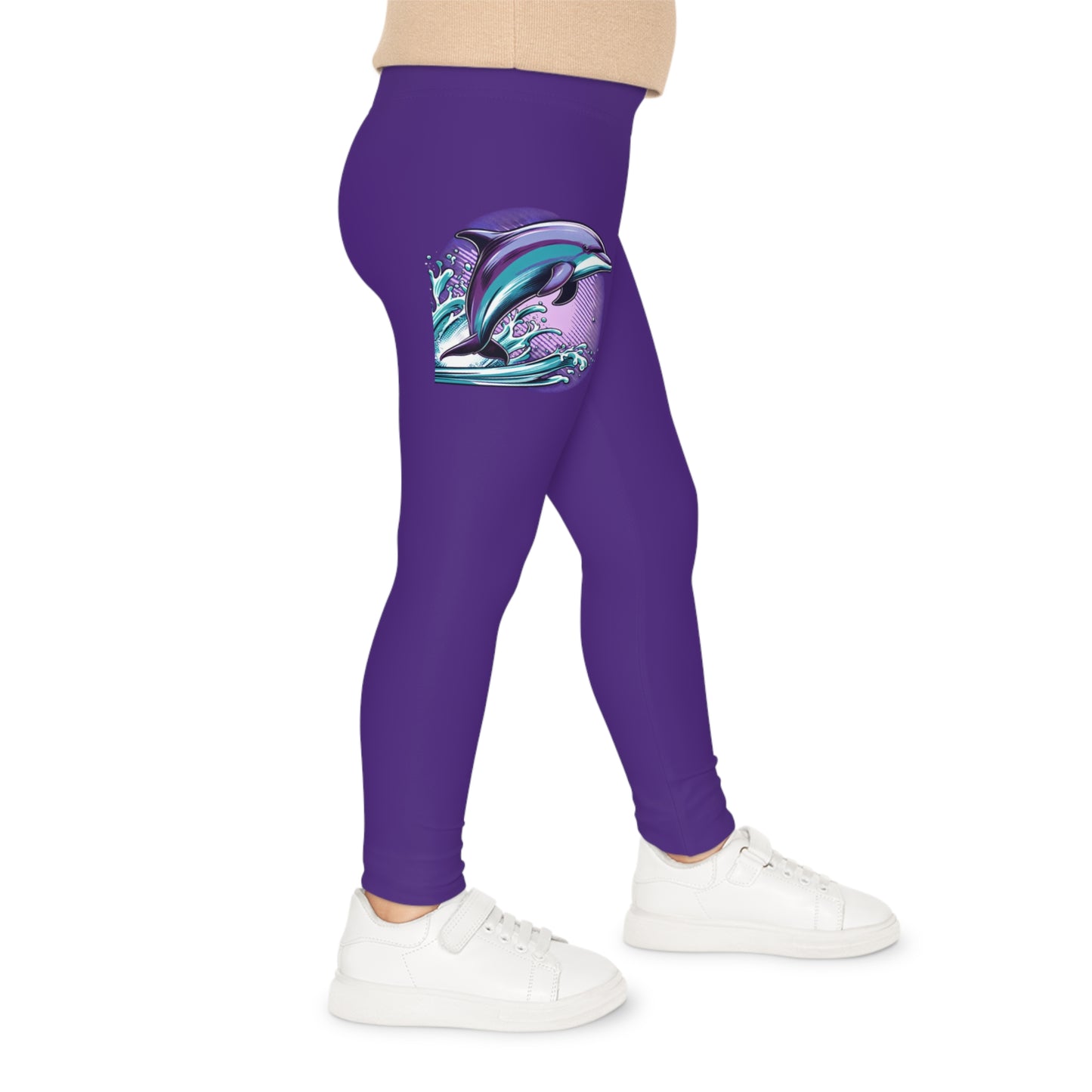 Colorful Dolphin Kids Leggings - Fun & Stylish Activewear for Young Explorers