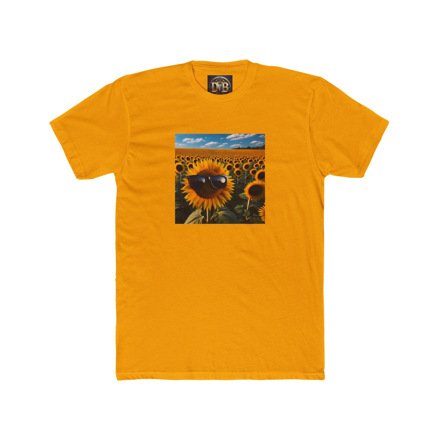 Sunflower Vibe Unisex Cotton Crew Tee - Bright and Cheerful Tee for Nature Lovers