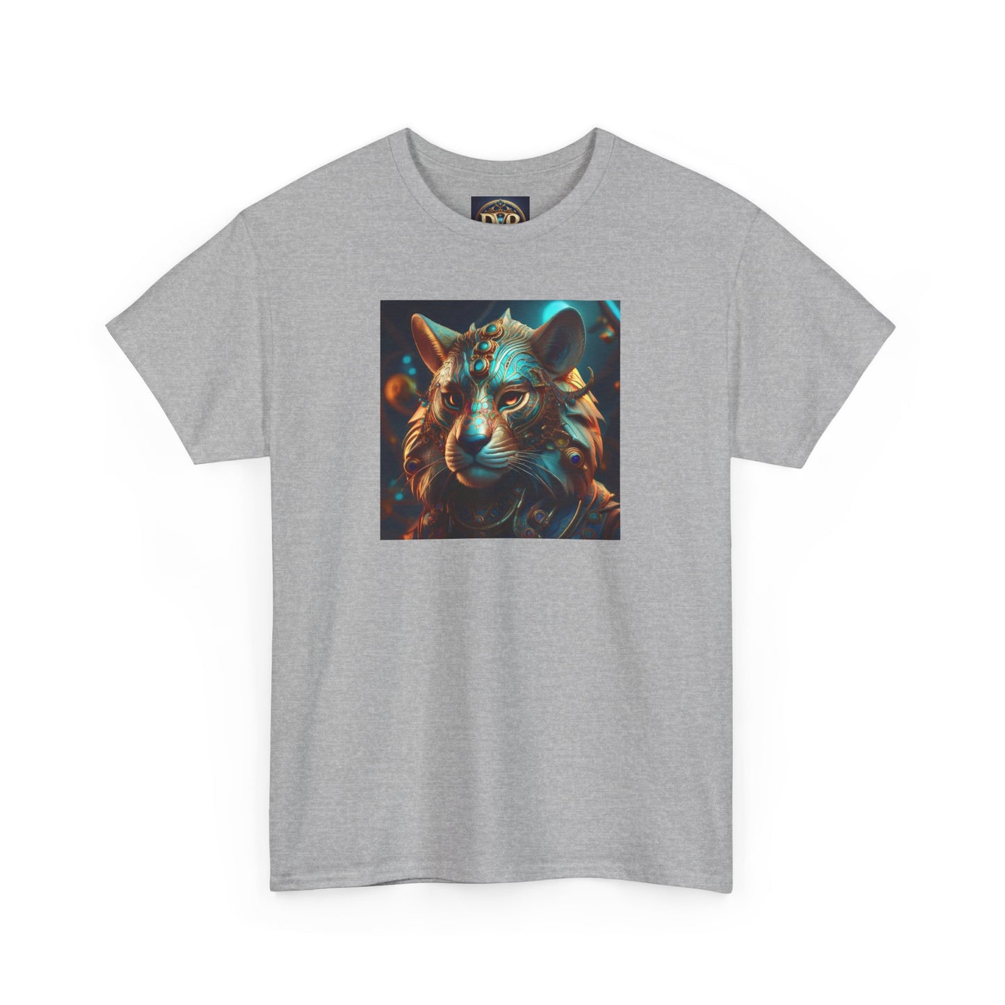 Unique Lion Art Unisex Heavy Cotton Tee - Statement Graphic T-Shirt for Animal Lovers