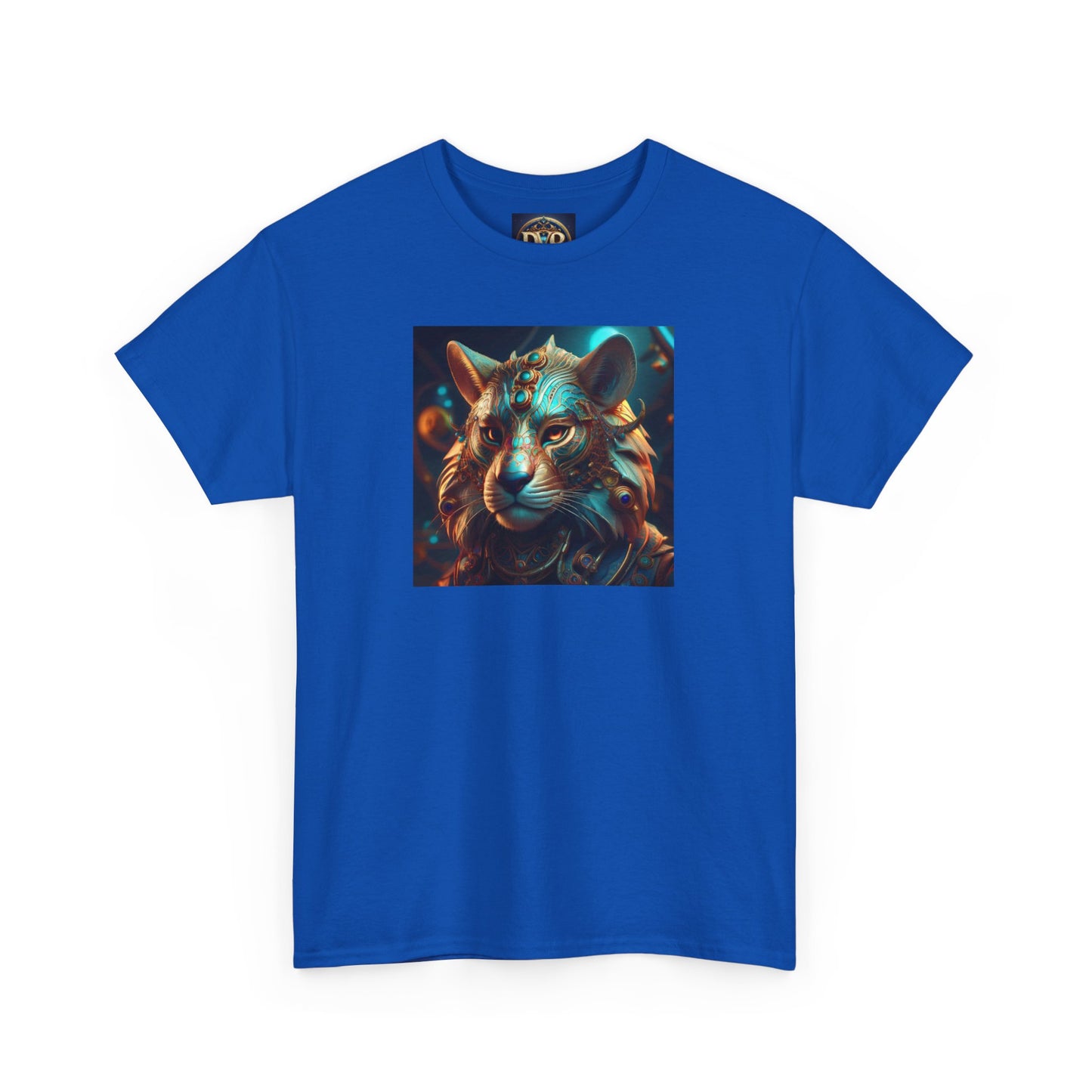 Unique Lion Art Unisex Heavy Cotton Tee - Statement Graphic T-Shirt for Animal Lovers