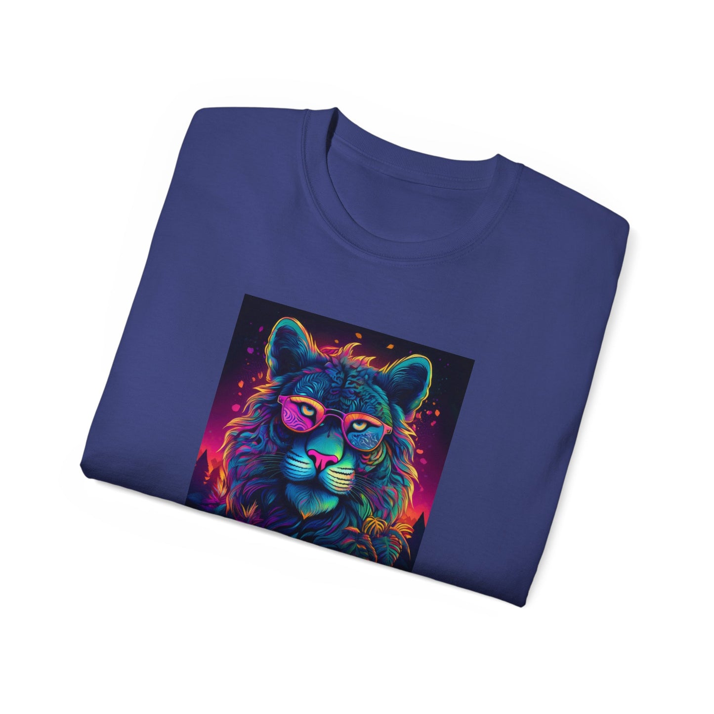 90's Style Colorful Lion Graphic Ultra Cotton Tee - Vibrant and Fun Wear