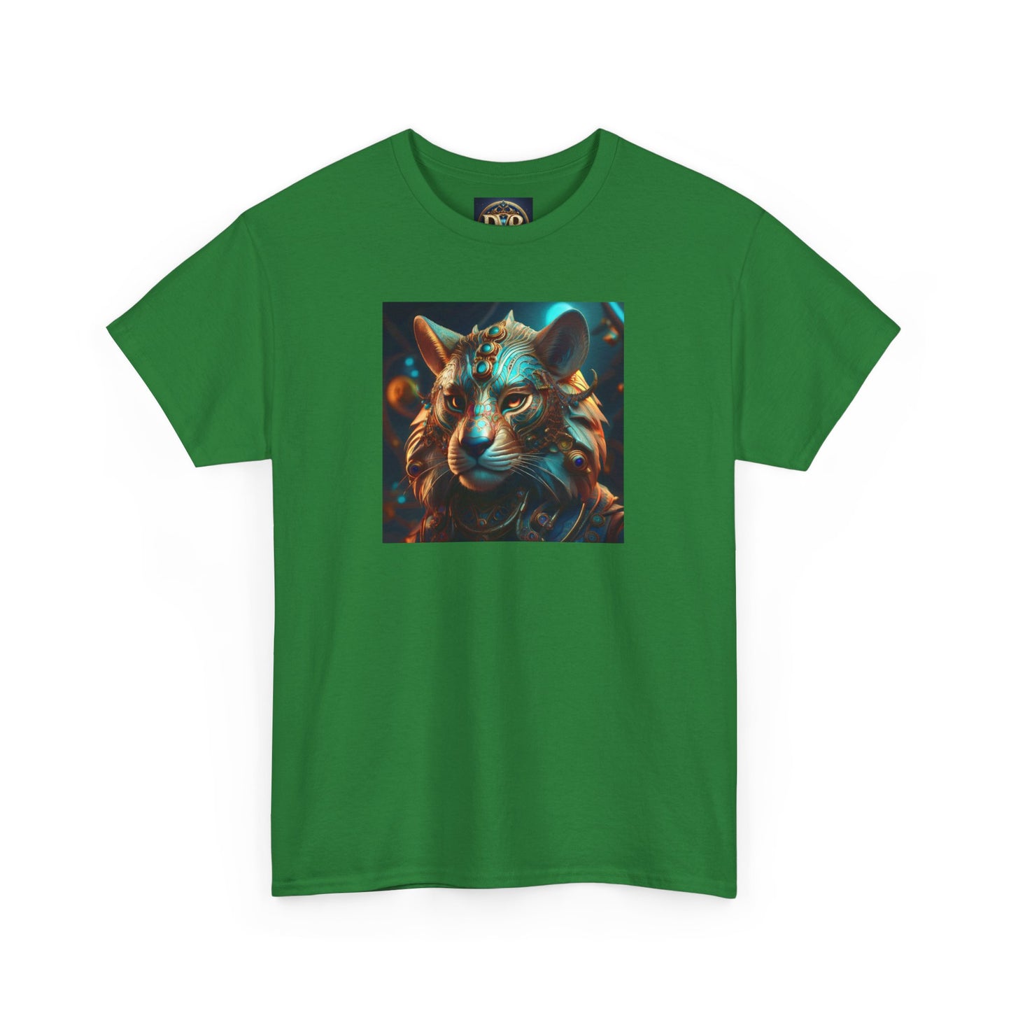Unique Lion Art Unisex Heavy Cotton Tee - Statement Graphic T-Shirt for Animal Lovers