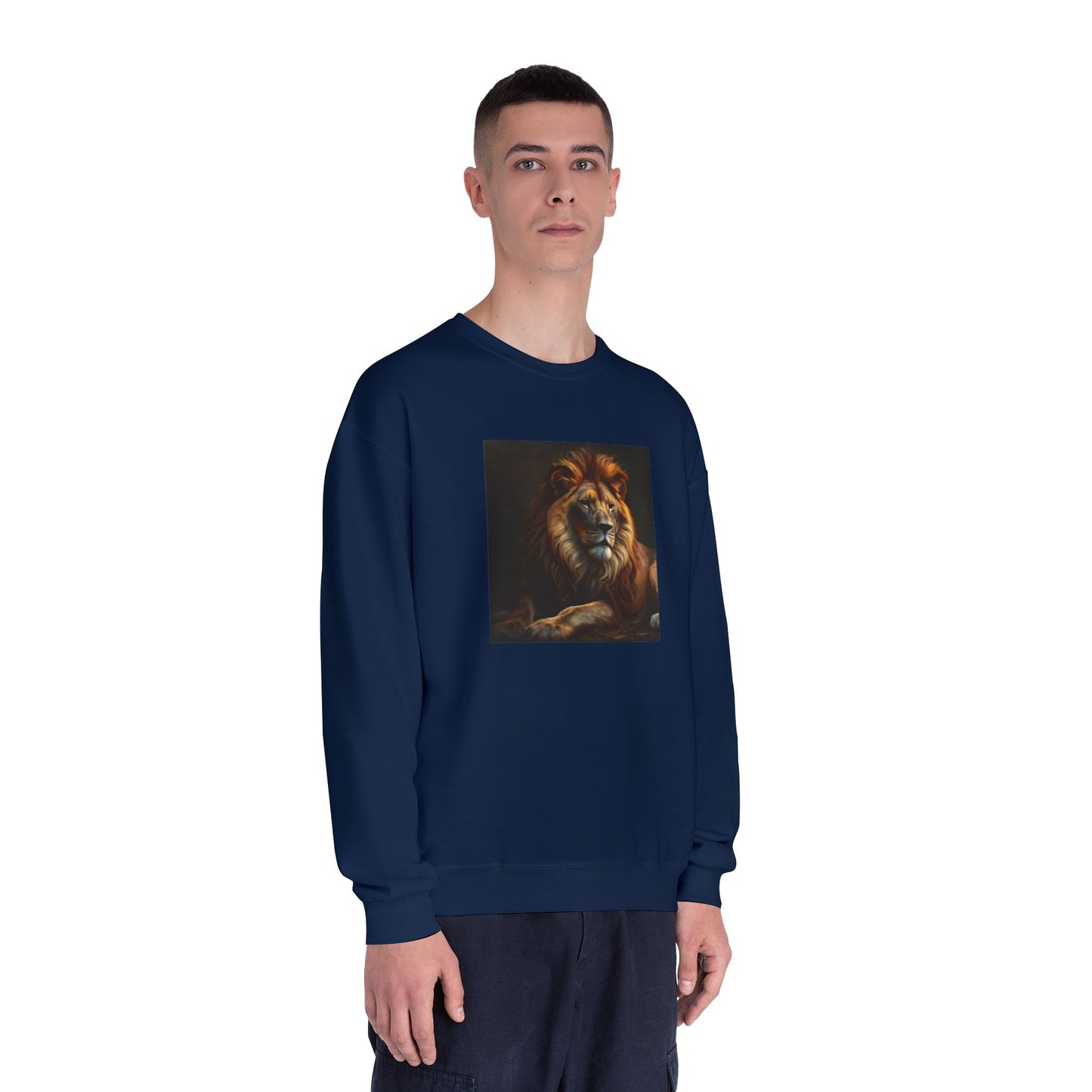 Majestic Lion Unisex Crewneck Sweatshirt - Cozy Animal Print Apparel