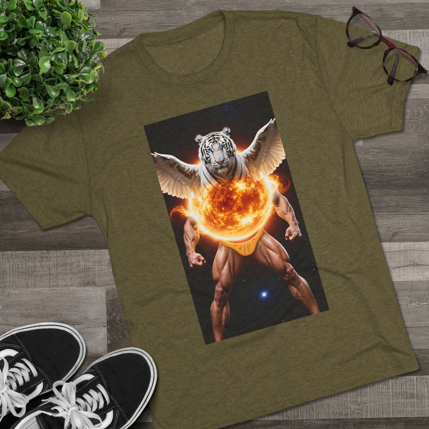 Tigga Sola Mascula Tri-Blend Unisex Crew Shirt | Perfect for Gift Giving, Casual Wear, Pet Lovers, and Wildlife Enthusiasts