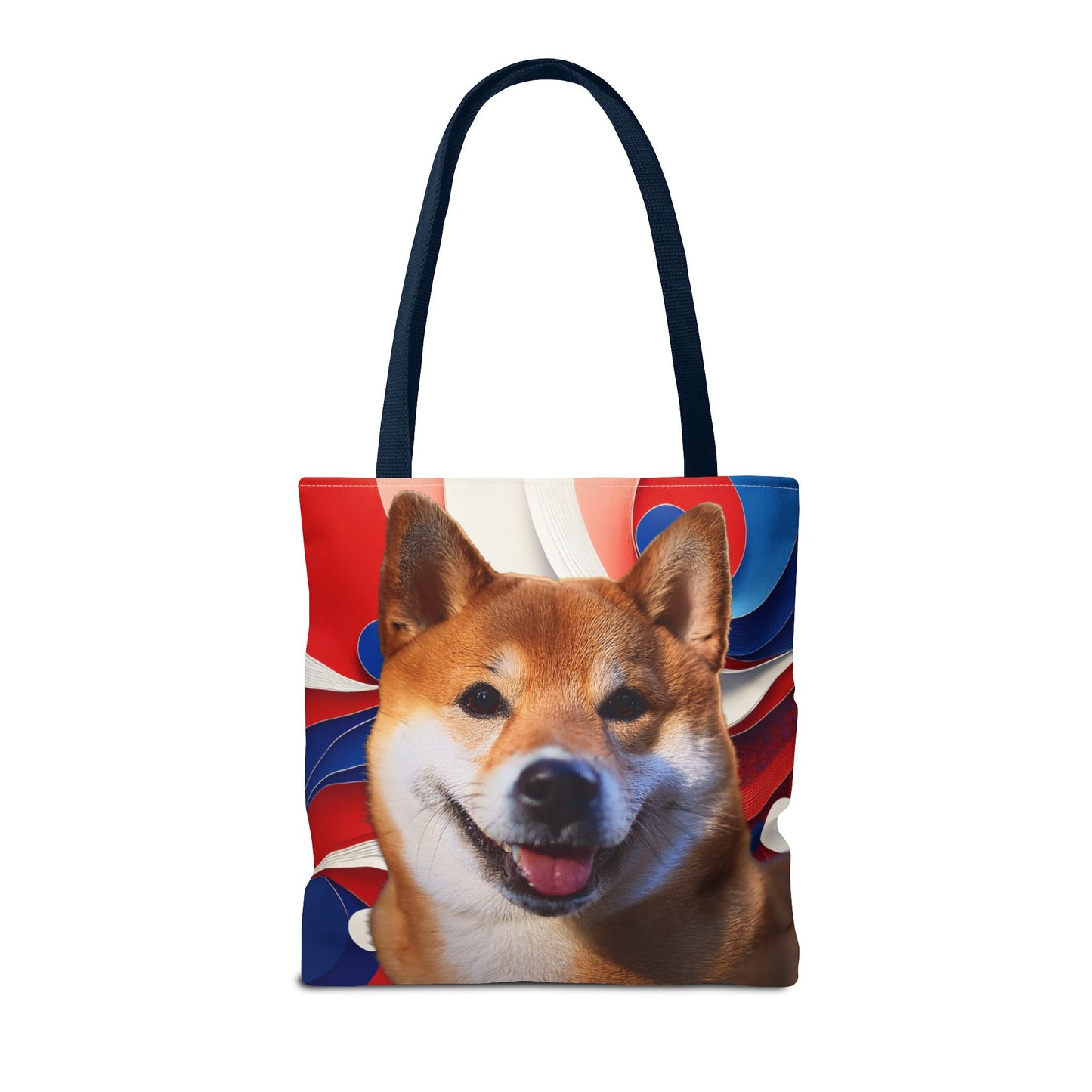 Shiba Inu Tote Bag - Patriotic Red White and Blue Design
