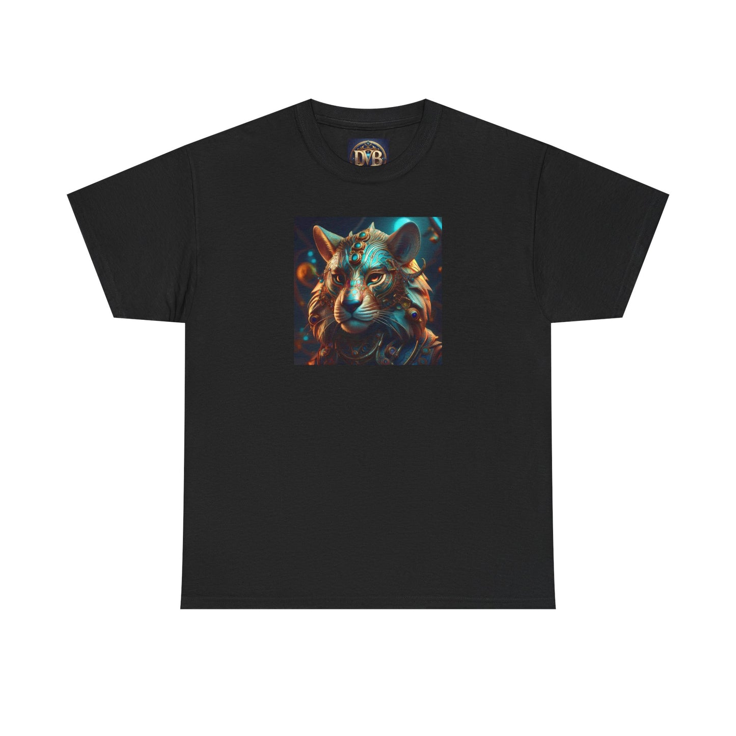 Unique Lion Art Unisex Heavy Cotton Tee - Statement Graphic T-Shirt for Animal Lovers