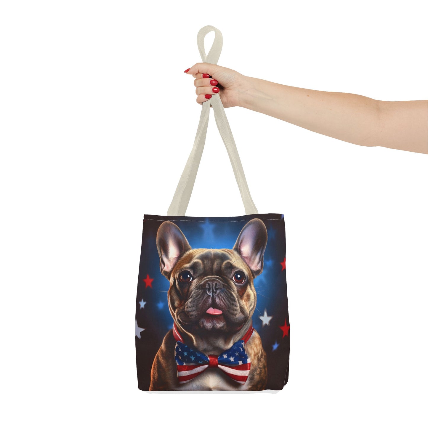 Patriotic French Bulldog Tote Bag - Perfect for Pet Lovers