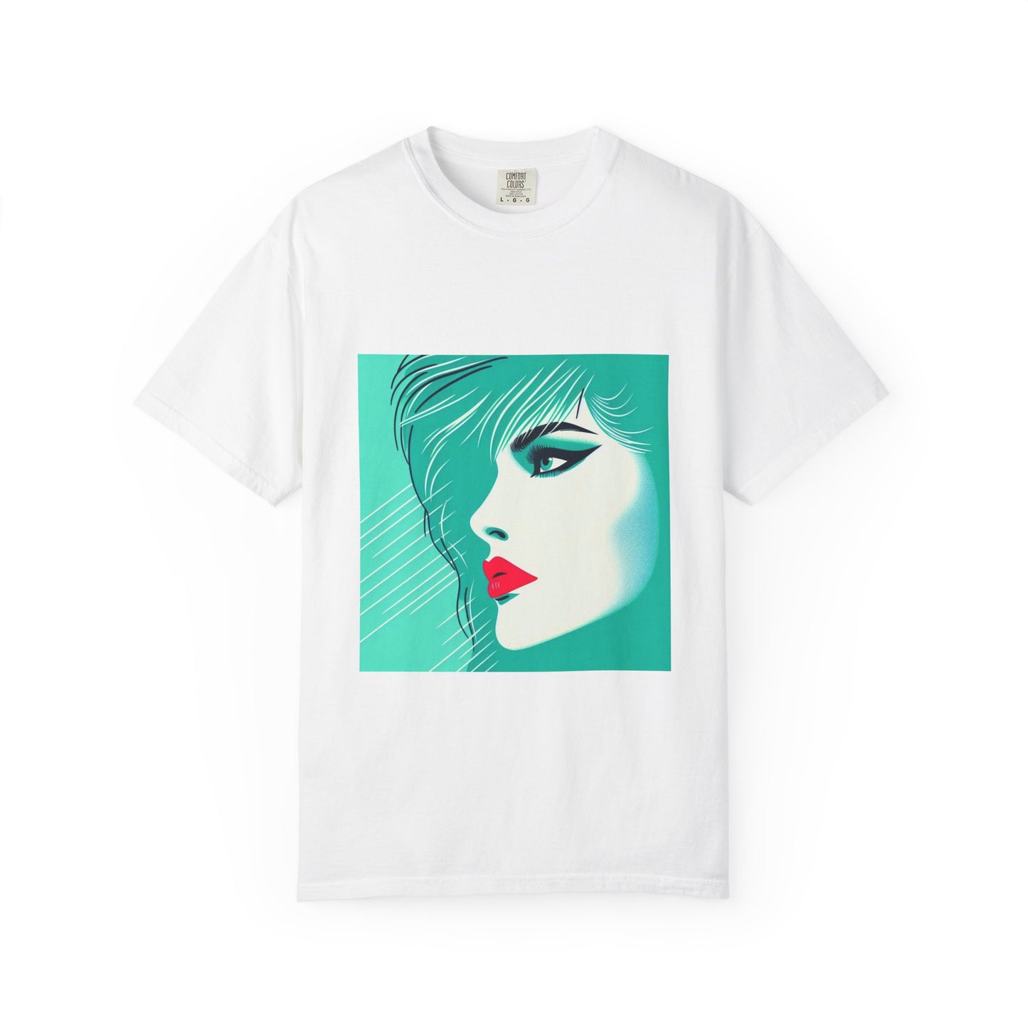 Vintage Lady Portrait T-shirt, 1980s Art Style, Retro Graphic Tee, Unisex Graphic Tee, Hipster Fashion Shirt