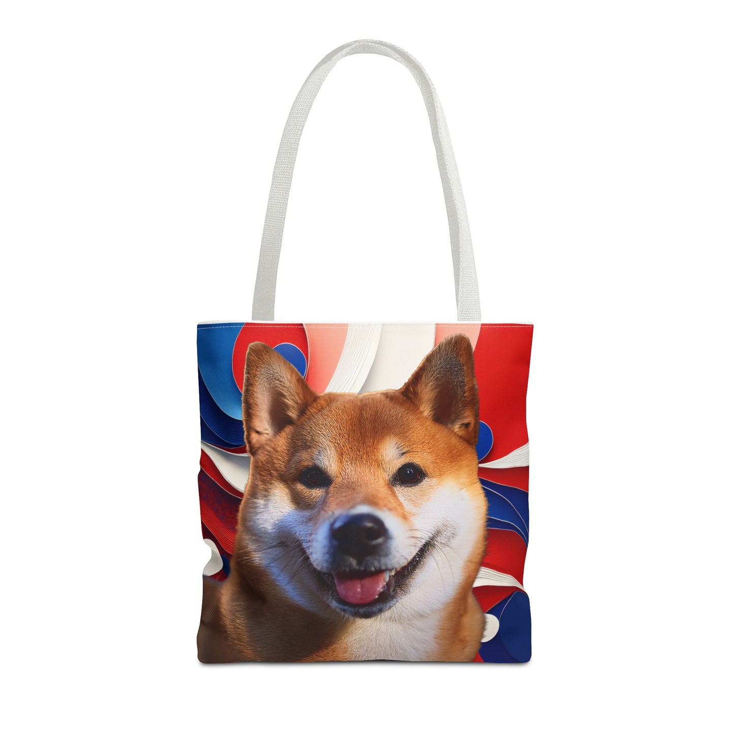 Shiba Inu Tote Bag - Patriotic Red White and Blue Design
