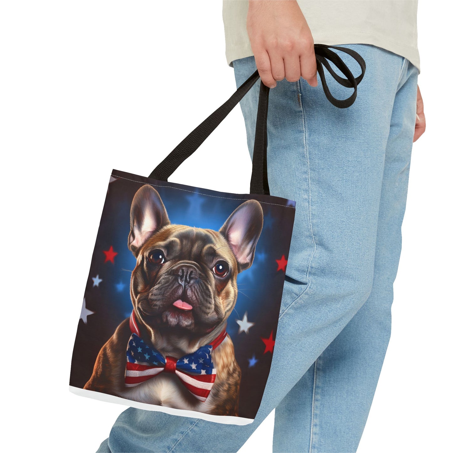 Patriotic French Bulldog Tote Bag - Perfect for Pet Lovers