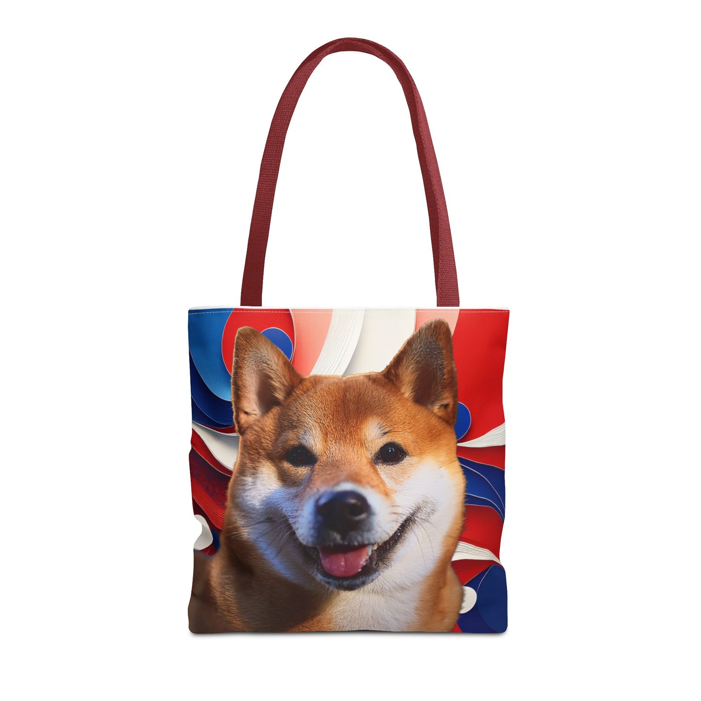 Shiba Inu Tote Bag - Patriotic Red White and Blue Design