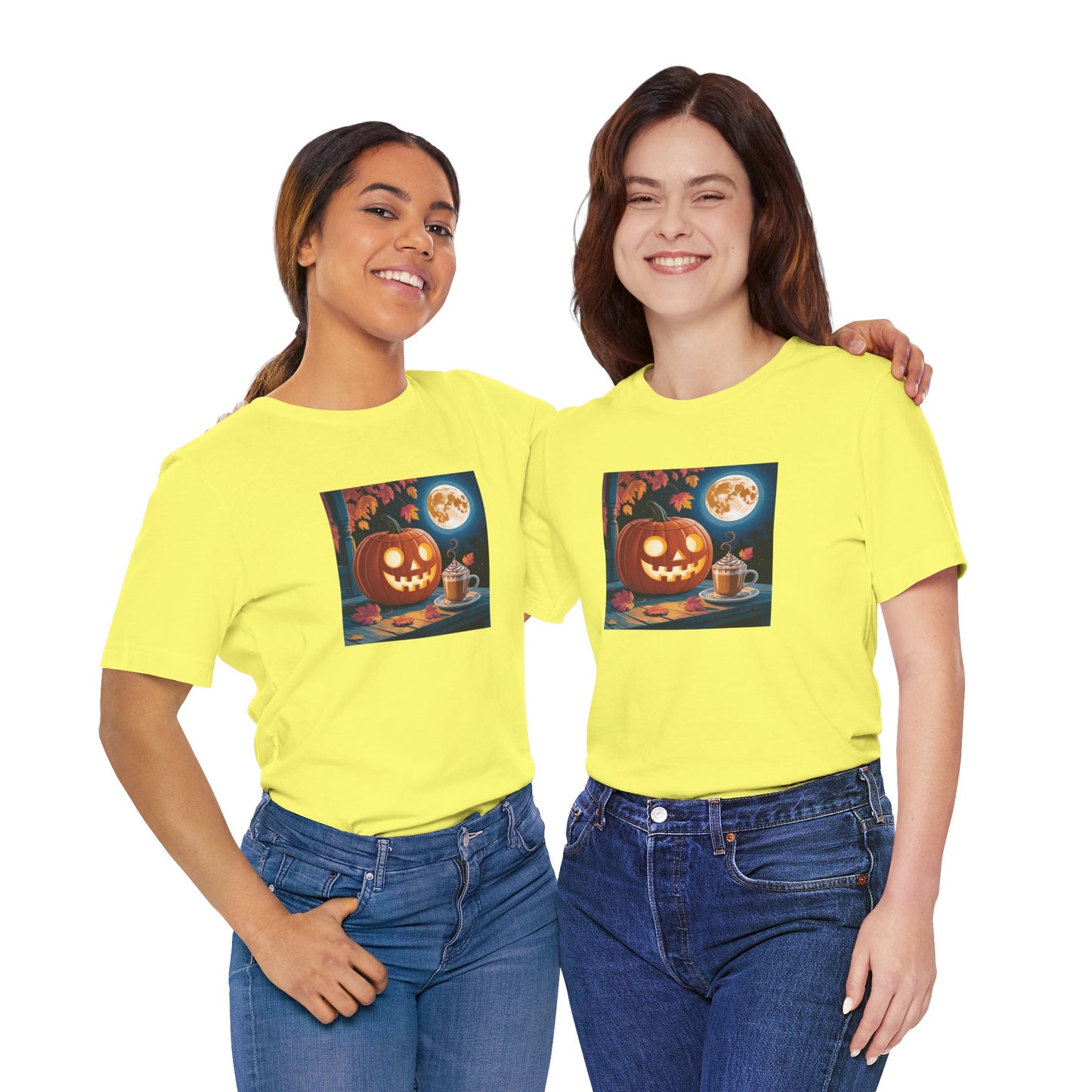 Fall In Love With Fall, Unisex Fall T-Shirt, Halloween Shirt, Cozy Fall Apparel, Seasonal Graphic Tee, Pumpkin Spice Tee