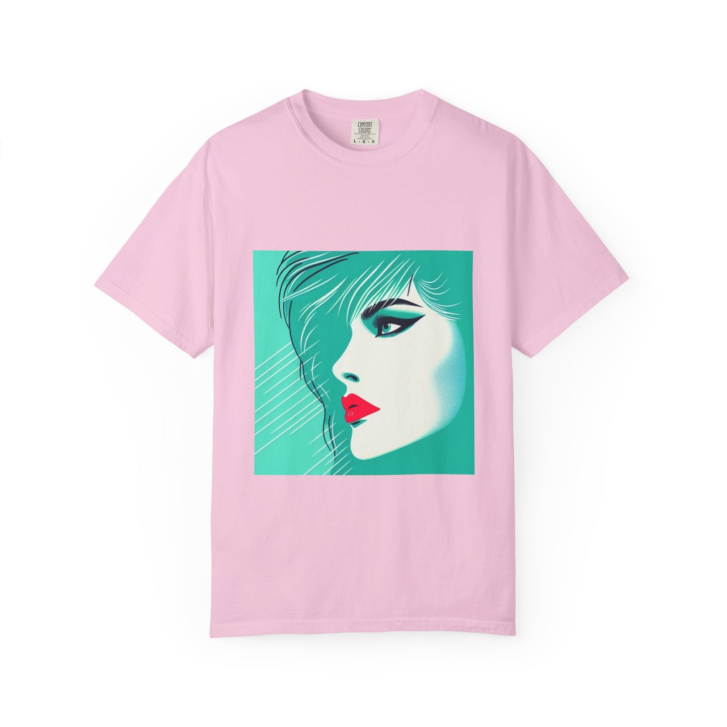 Vintage Lady Portrait T-shirt, 1980s Art Style, Retro Graphic Tee, Unisex Graphic Tee, Hipster Fashion Shirt