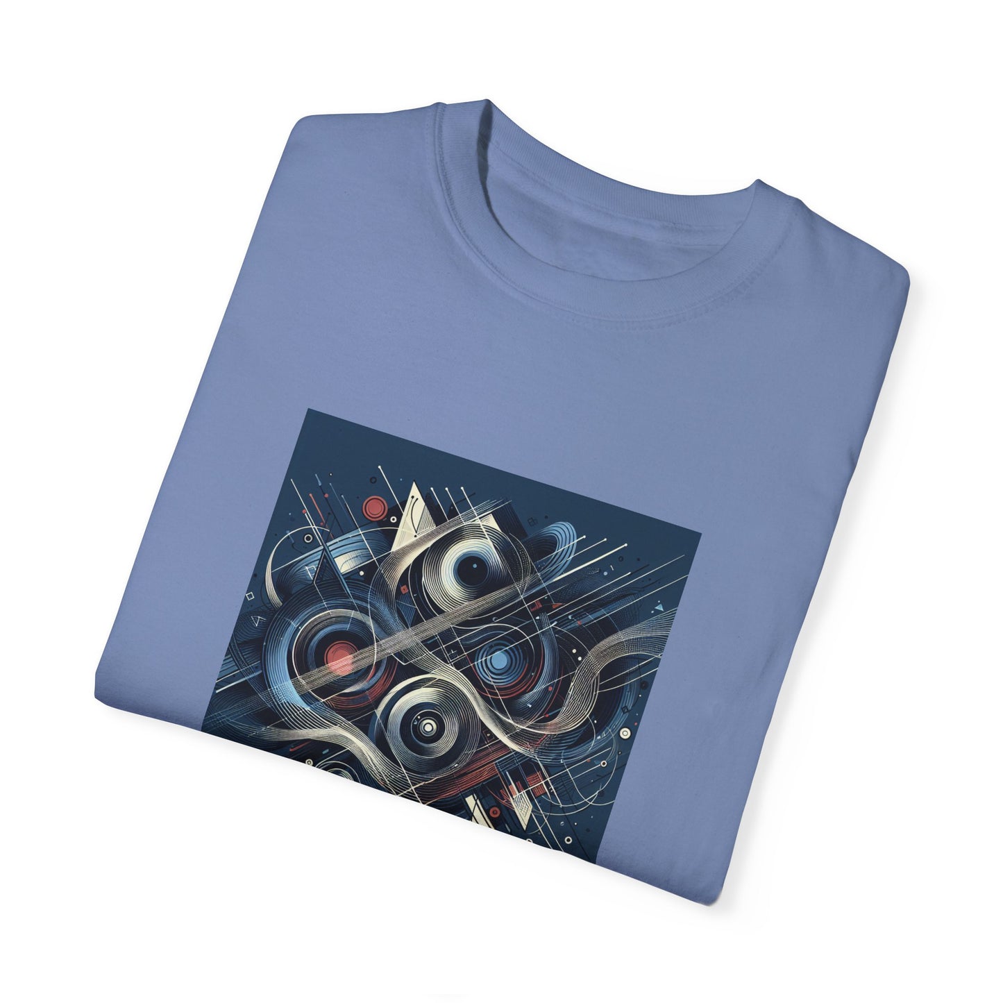 Vibrant Graphic Unisex Garment-Dyed T-Shirt - Cool Modern Art Design
