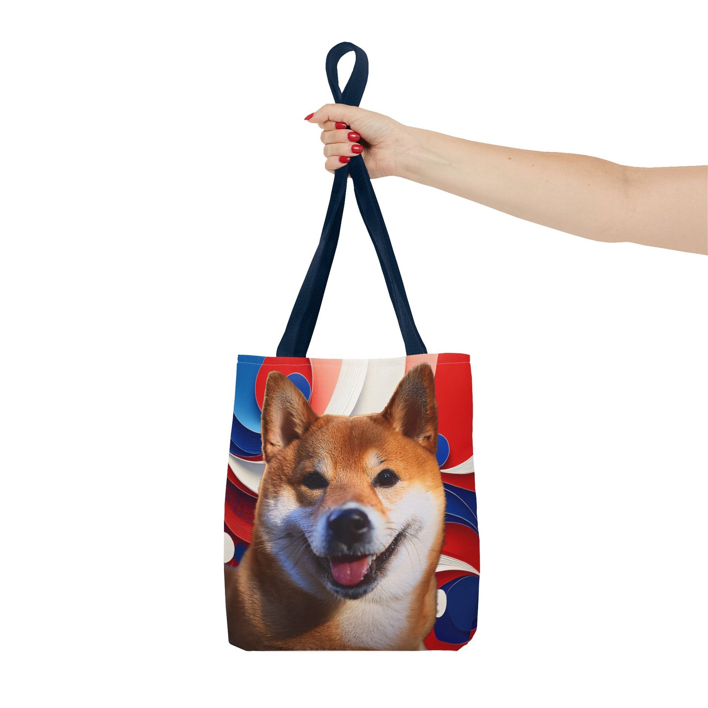 Shiba Inu Tote Bag - Patriotic Red White and Blue Design