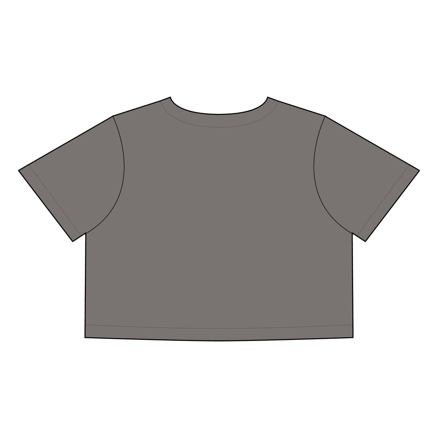 Luscious Heart Women's Faded Crop Tee - Trendy, Casual Fashion