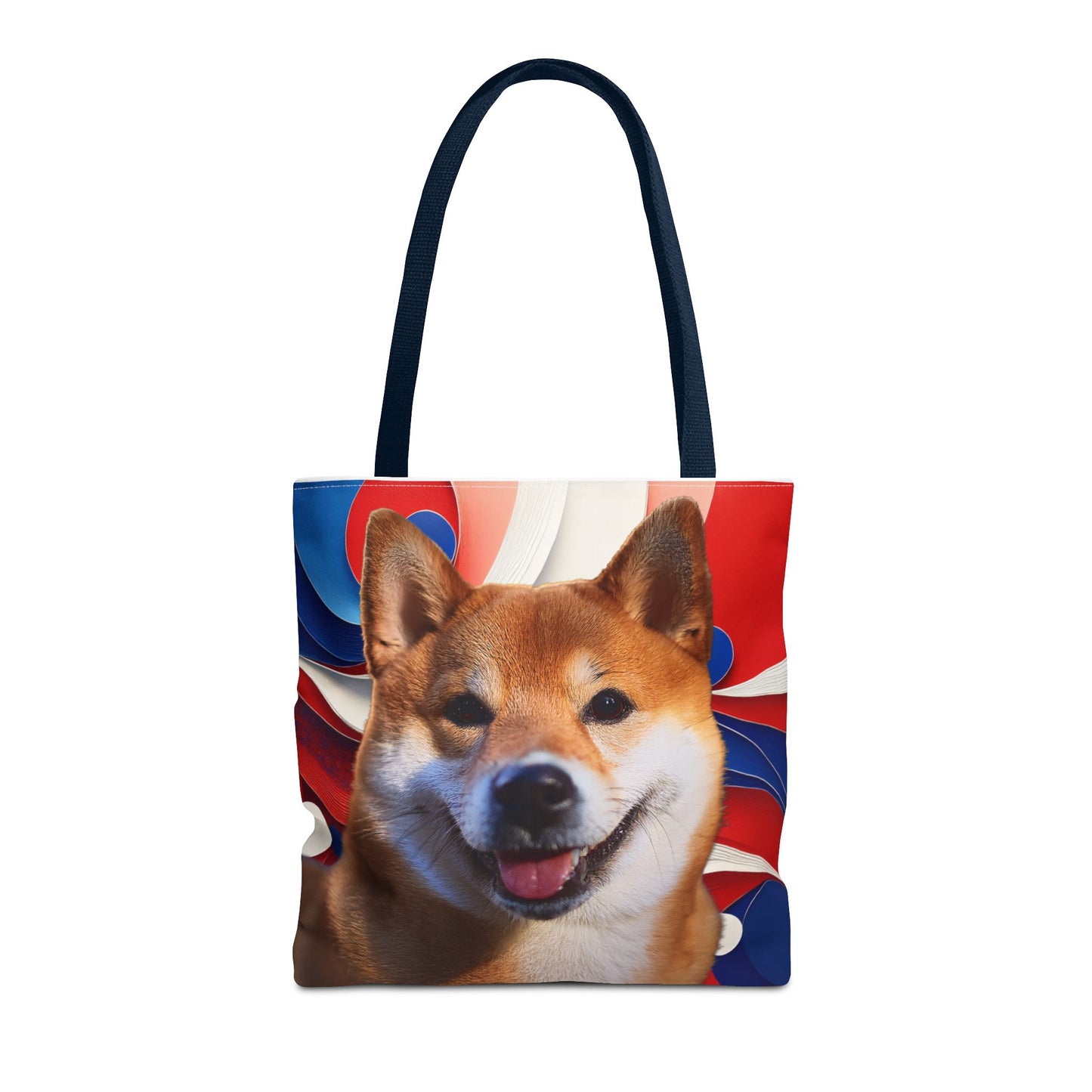 Shiba Inu Tote Bag - Patriotic Red White and Blue Design