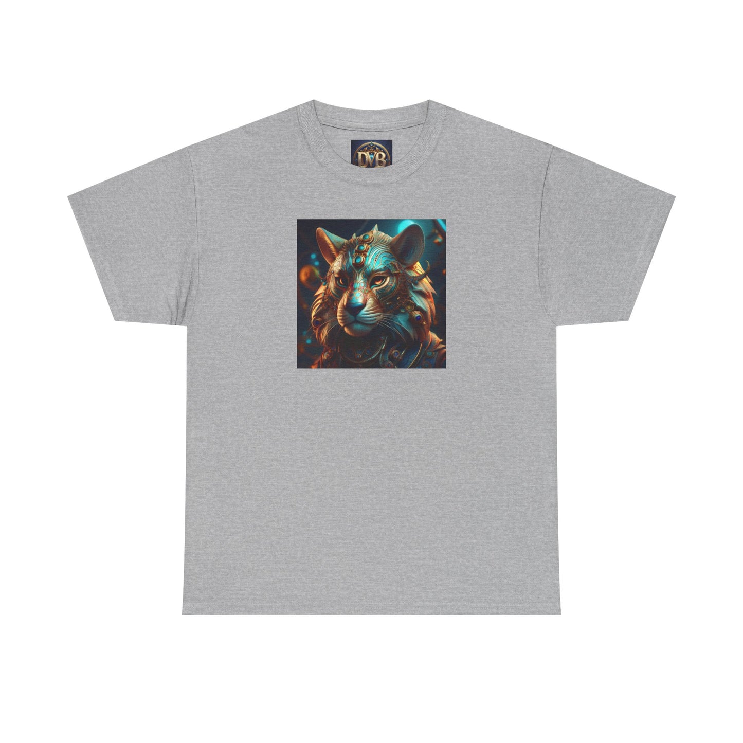 Unique Lion Art Unisex Heavy Cotton Tee - Statement Graphic T-Shirt for Animal Lovers