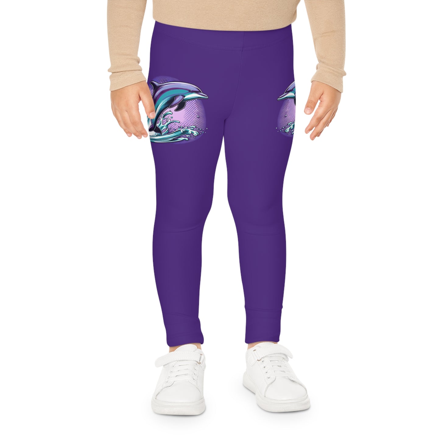 Colorful Dolphin Kids Leggings - Fun & Stylish Activewear for Young Explorers