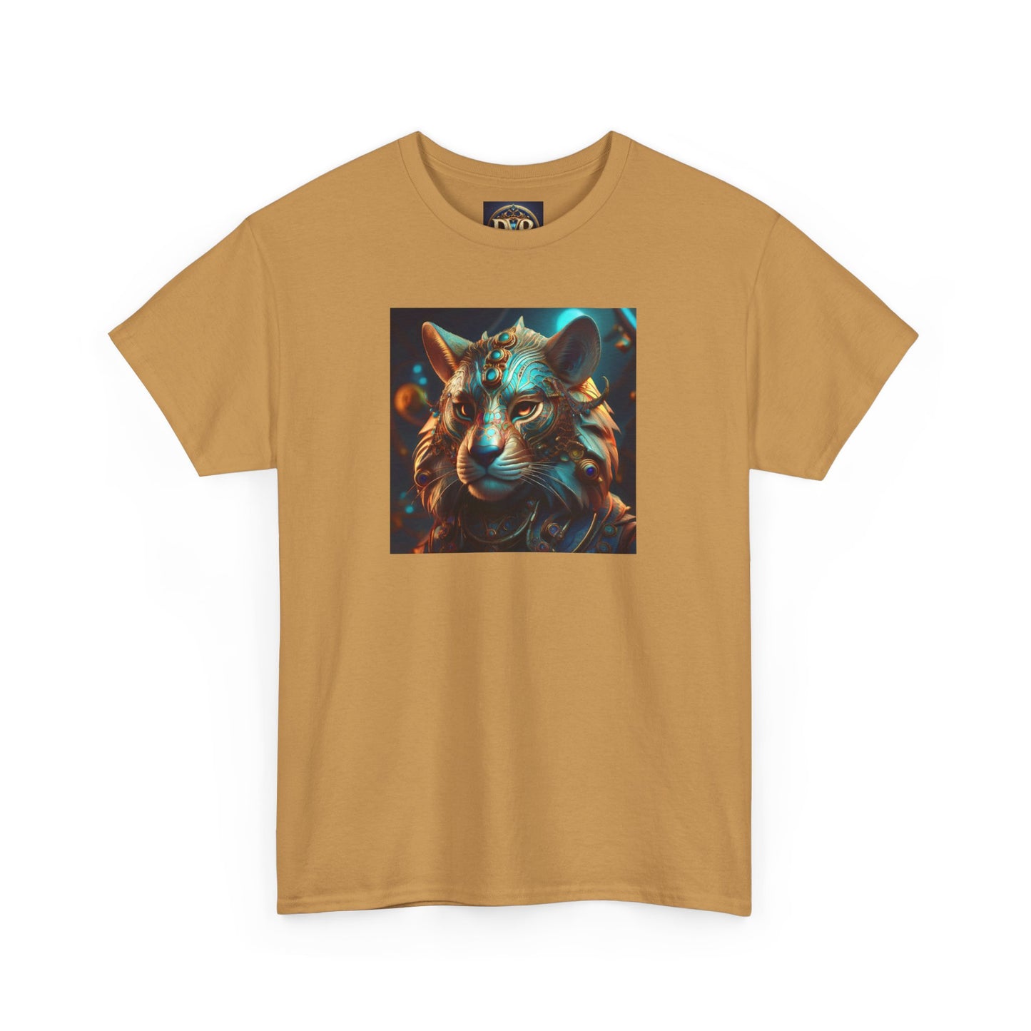 Unique Lion Art Unisex Heavy Cotton Tee - Statement Graphic T-Shirt for Animal Lovers
