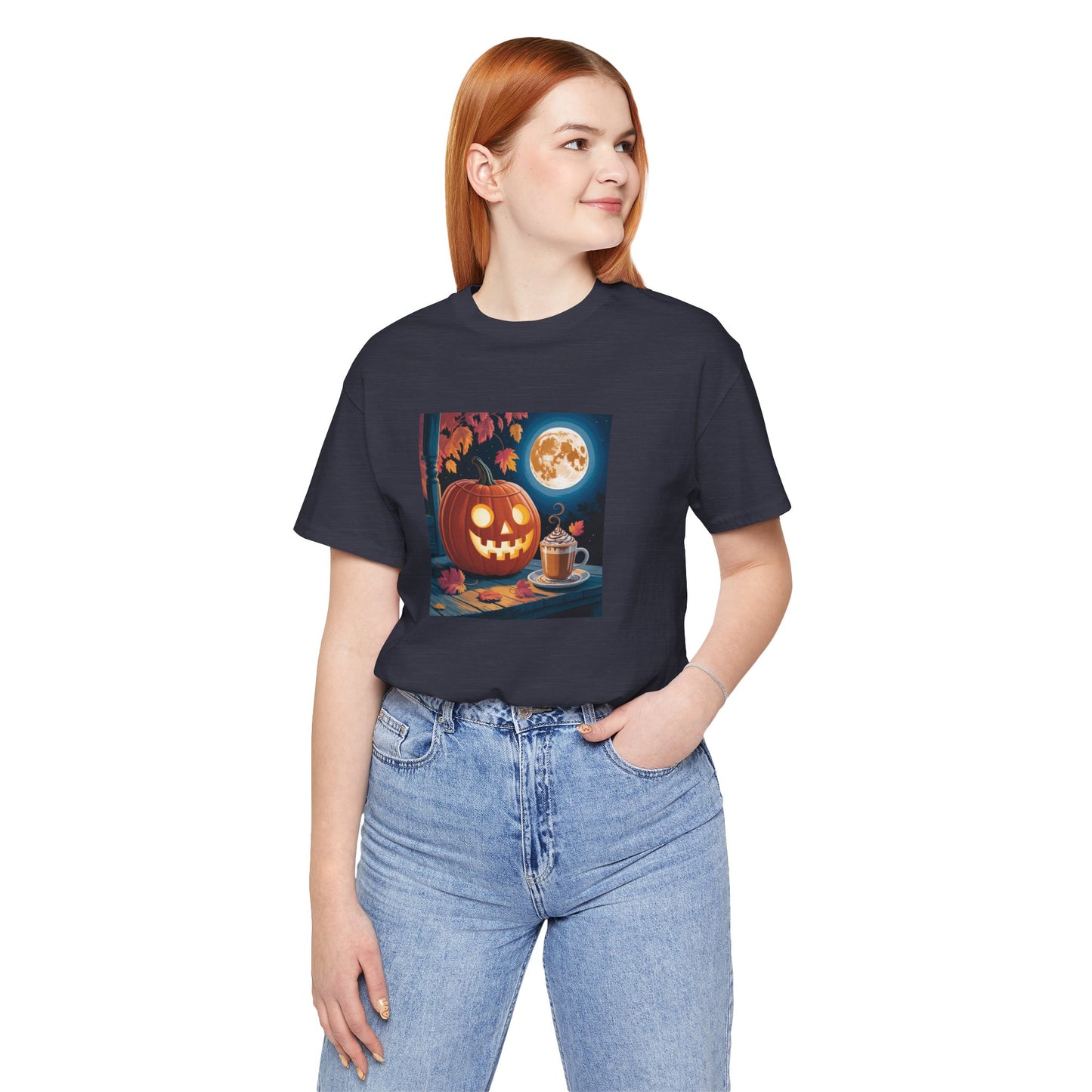 Fall In Love With Fall, Unisex Fall T-Shirt, Halloween Shirt, Cozy Fall Apparel, Seasonal Graphic Tee, Pumpkin Spice Tee