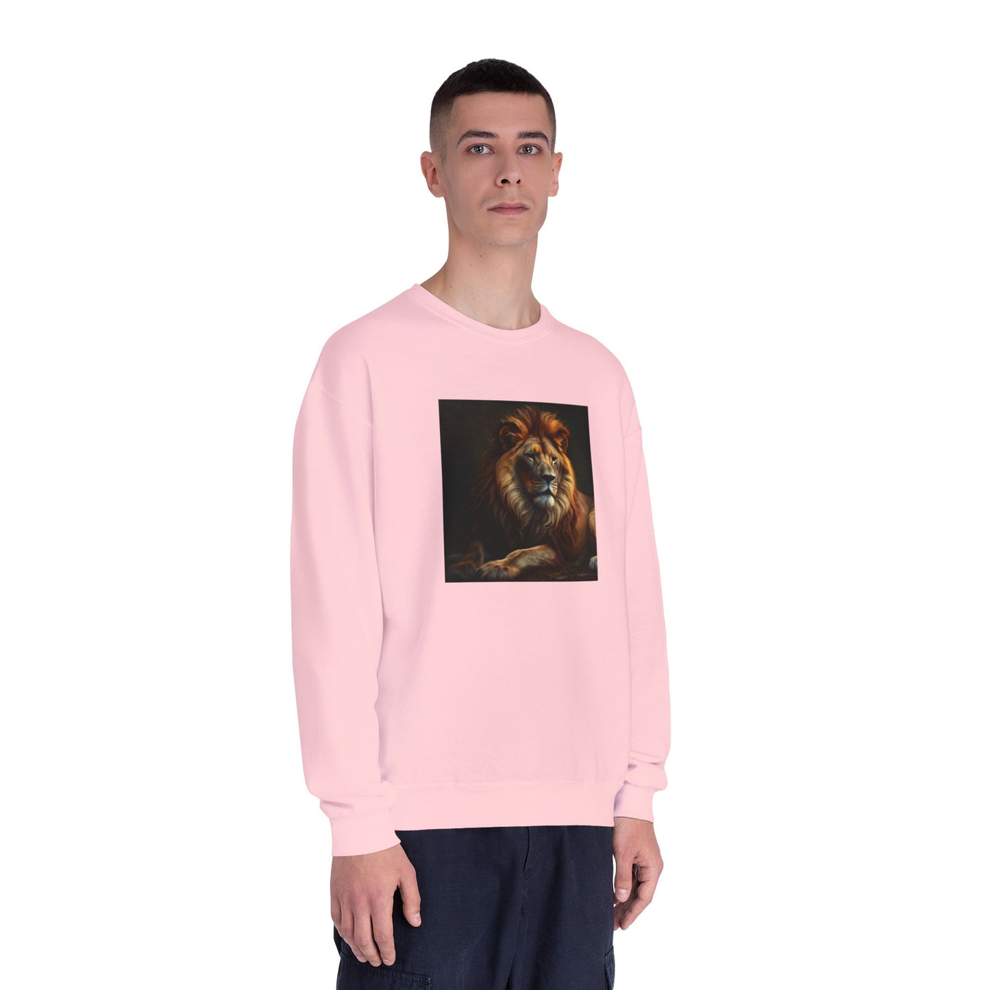 Majestic Lion Unisex Crewneck Sweatshirt - Cozy Animal Print Apparel