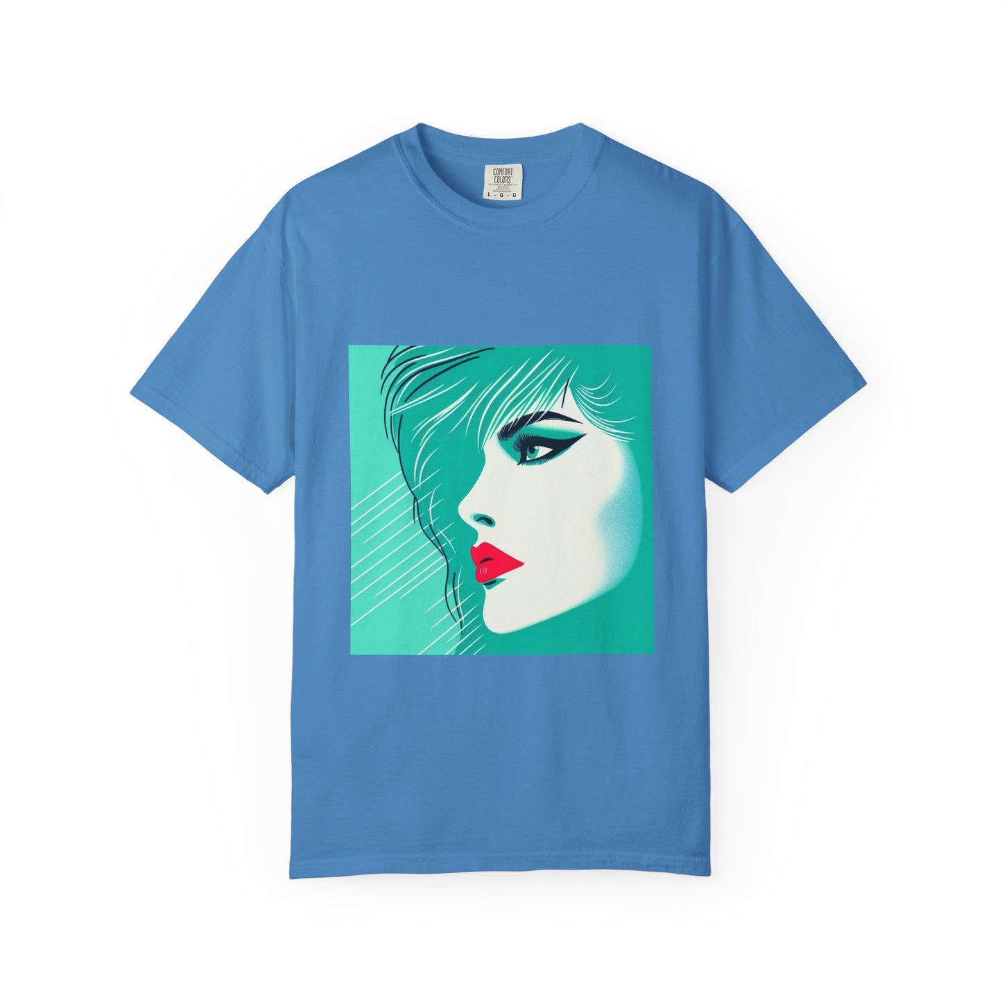 Vintage Lady Portrait T-shirt, 1980s Art Style, Retro Graphic Tee, Unisex Graphic Tee, Hipster Fashion Shirt
