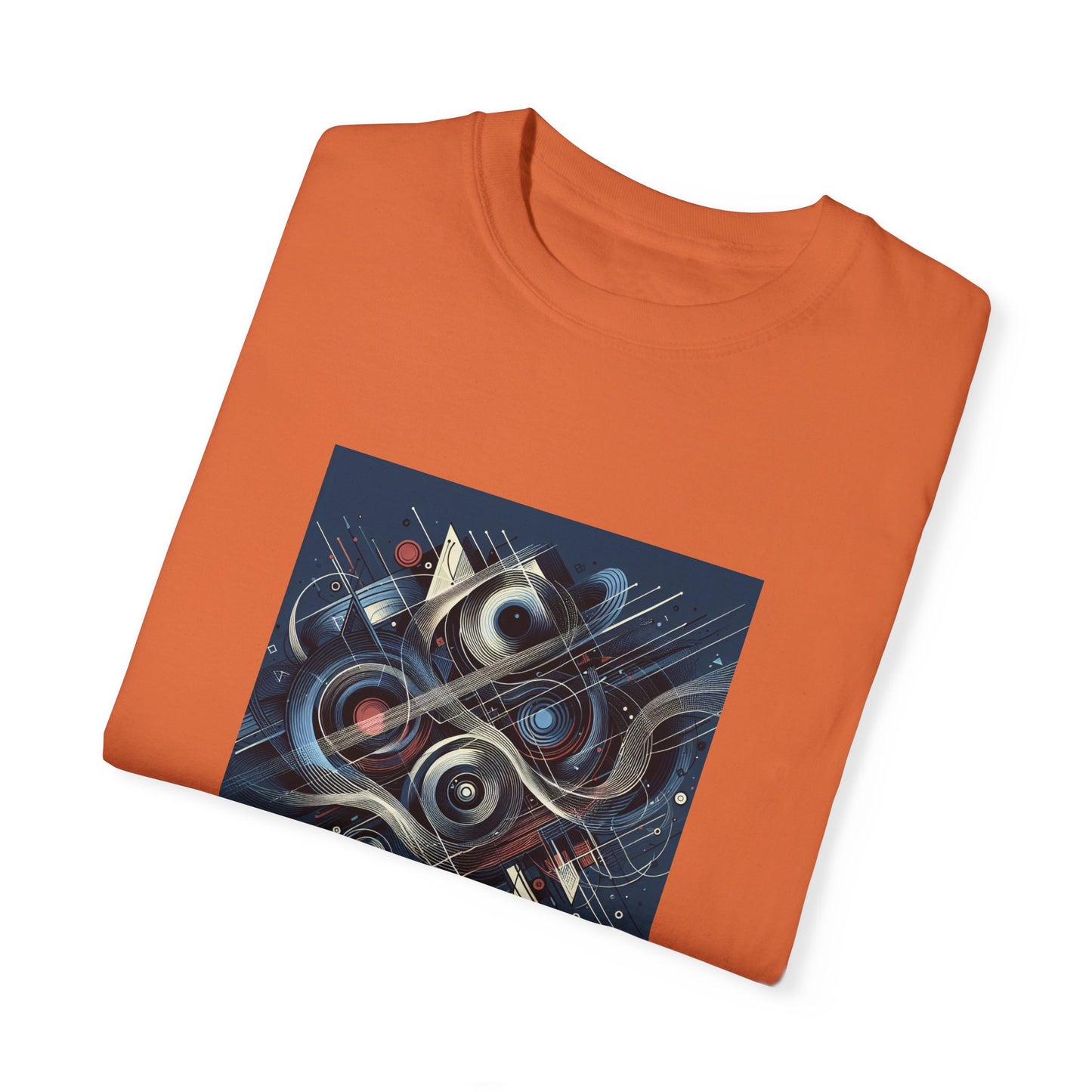 Vibrant Graphic Unisex Garment-Dyed T-Shirt - Cool Modern Art Design