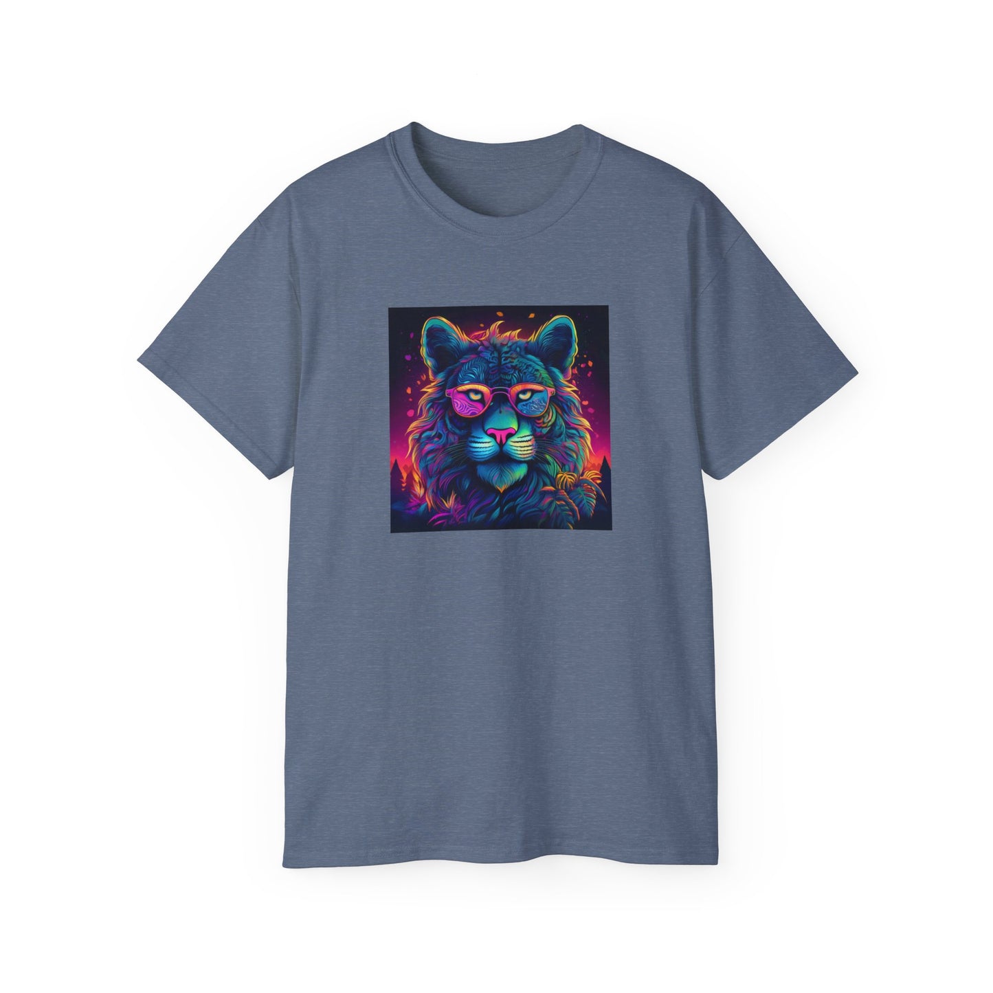 90's Style Colorful Lion Graphic Ultra Cotton Tee - Vibrant and Fun Wear