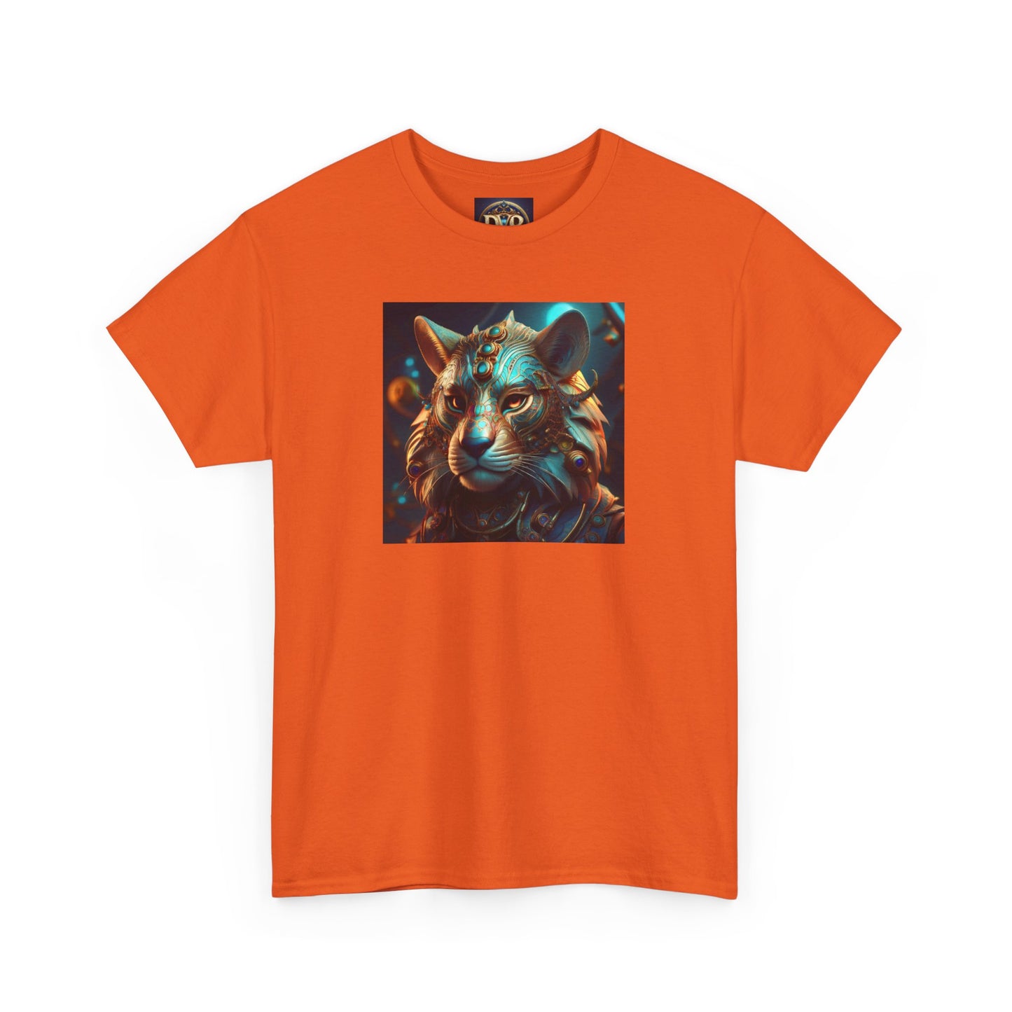 Unique Lion Art Unisex Heavy Cotton Tee - Statement Graphic T-Shirt for Animal Lovers