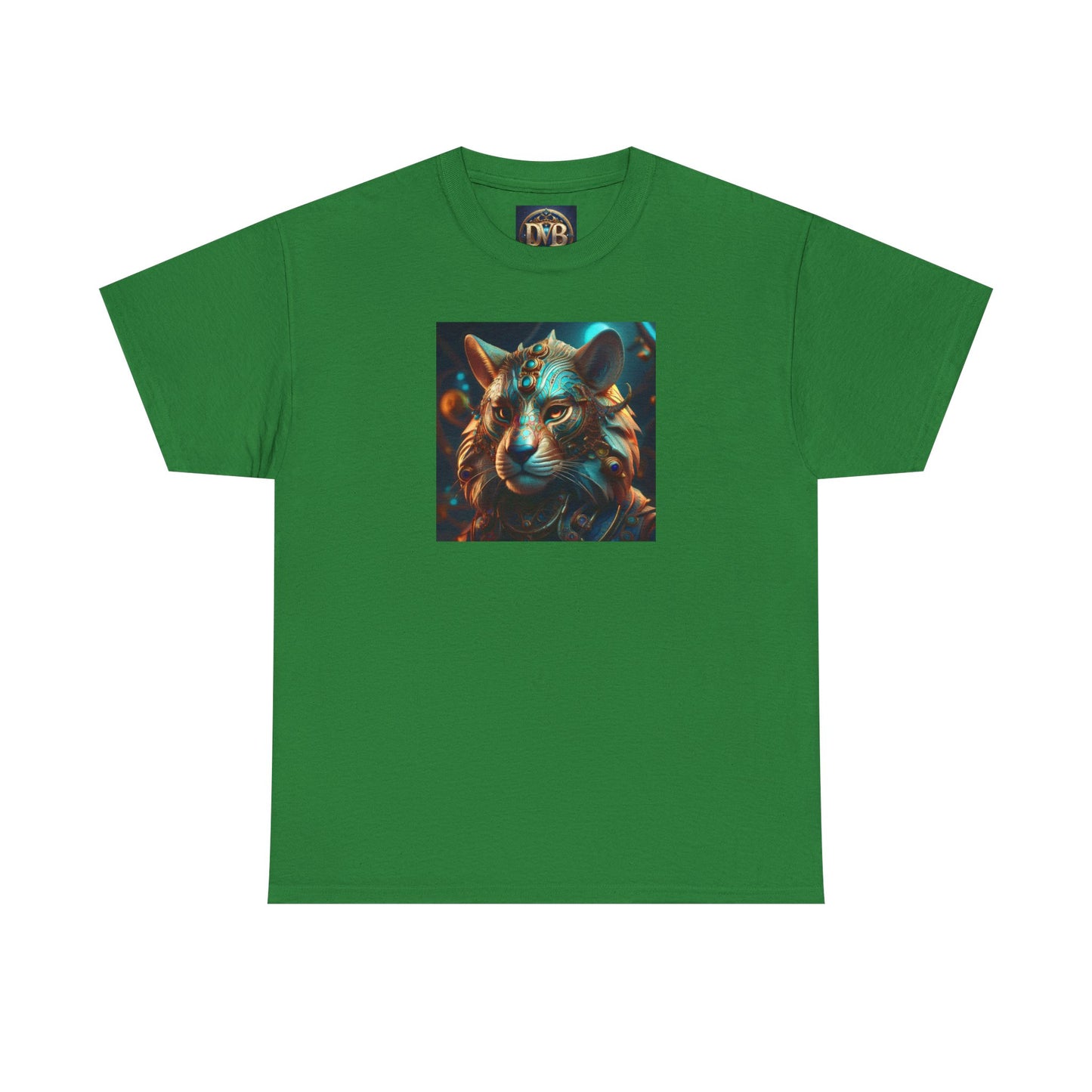 Unique Lion Art Unisex Heavy Cotton Tee - Statement Graphic T-Shirt for Animal Lovers