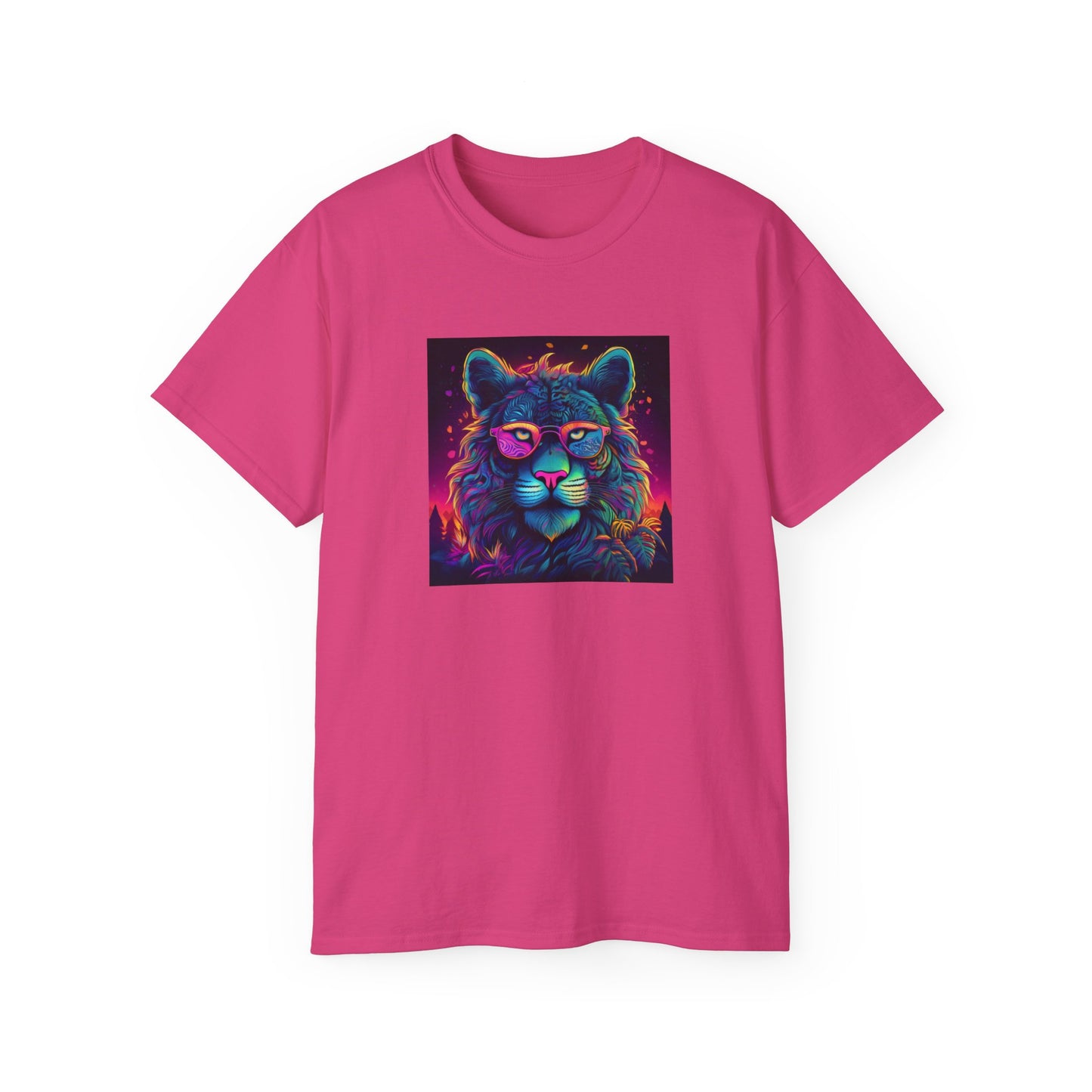 90's Style Colorful Lion Graphic Ultra Cotton Tee - Vibrant and Fun Wear