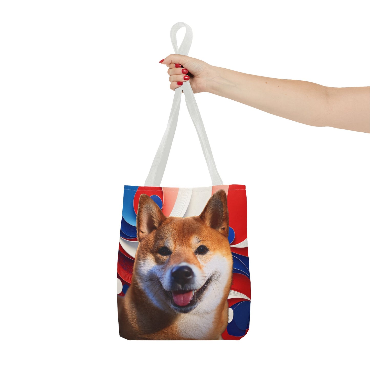 Shiba Inu Tote Bag - Patriotic Red White and Blue Design