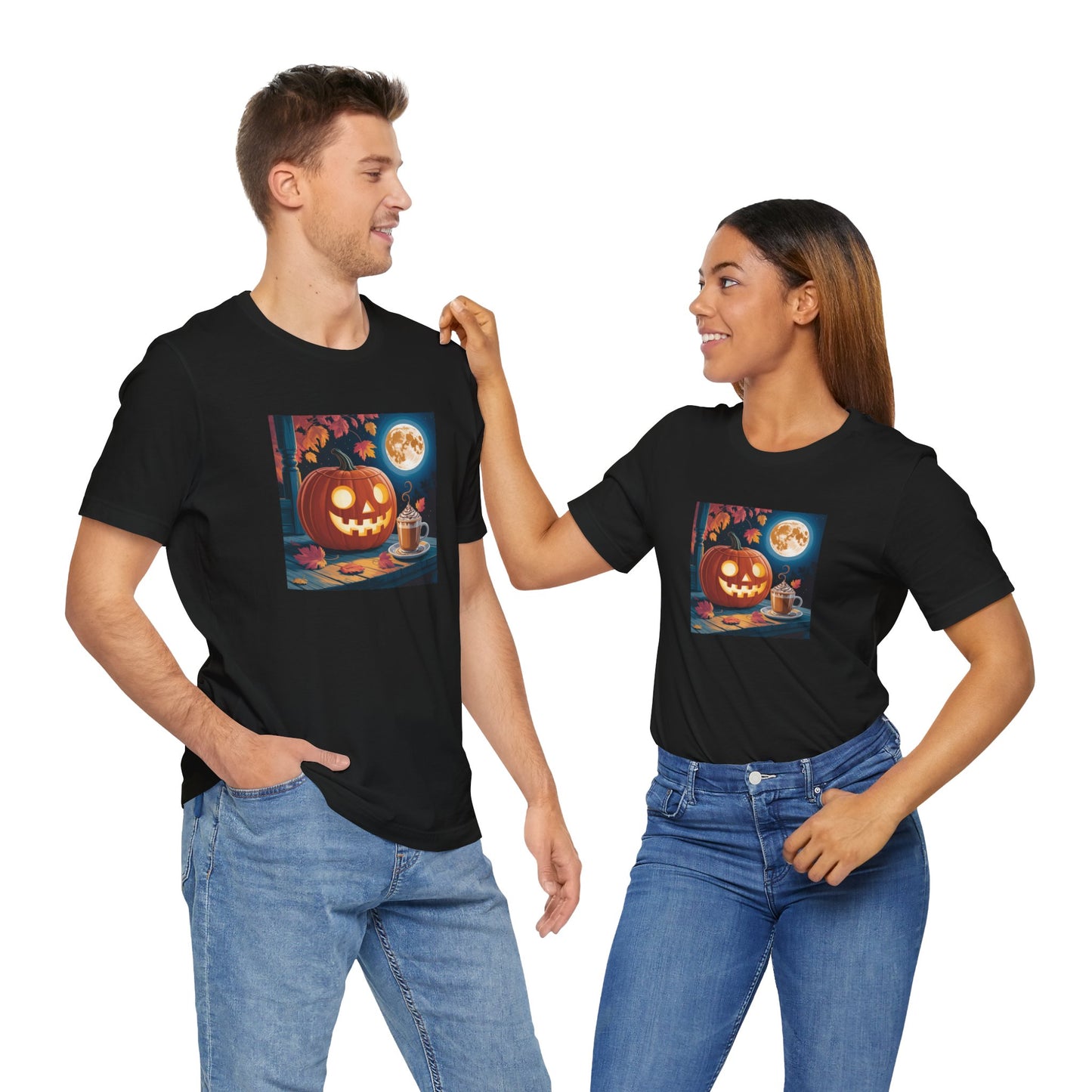 Fall In Love With Fall, Unisex Fall T-Shirt, Halloween Shirt, Cozy Fall Apparel, Seasonal Graphic Tee, Pumpkin Spice Tee