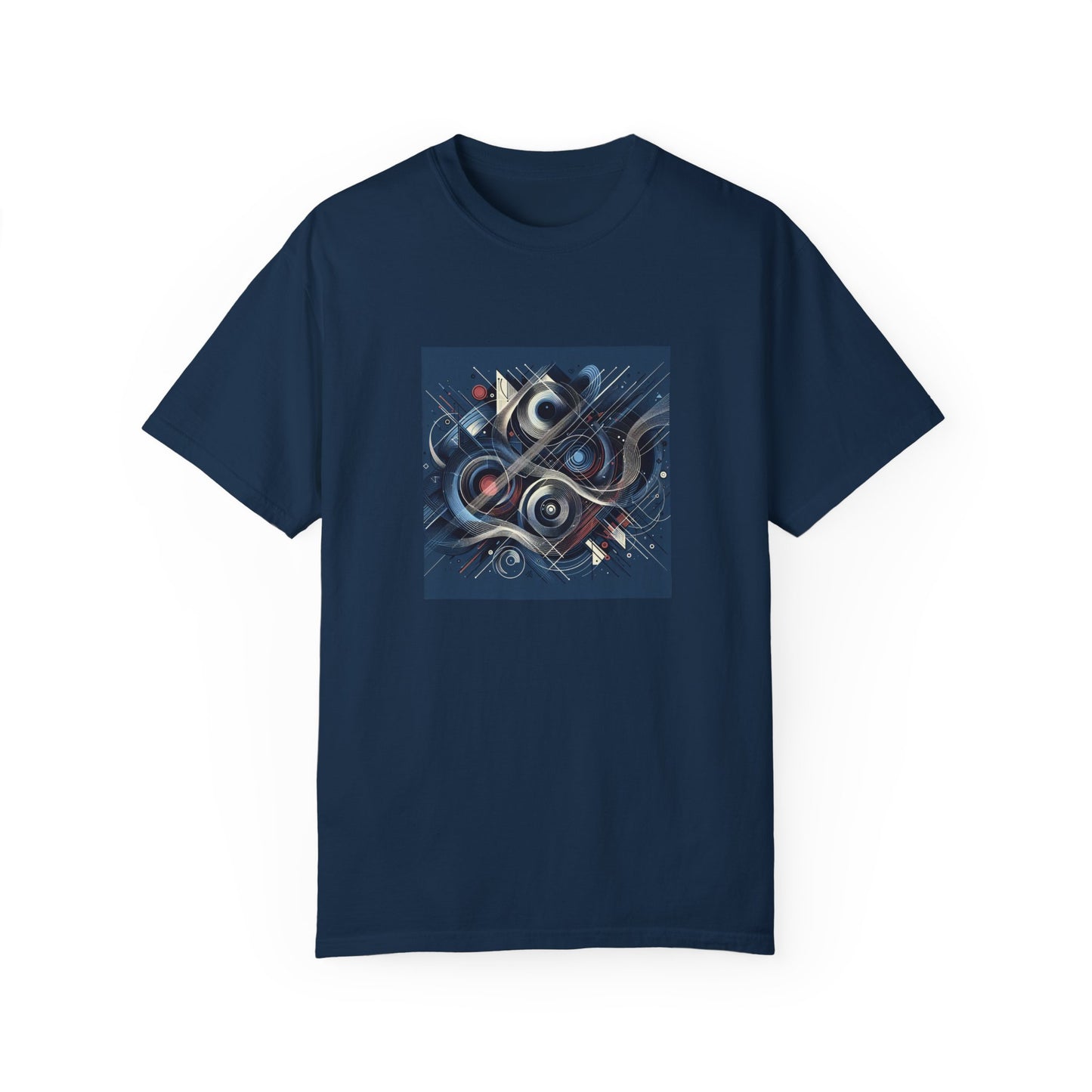 Vibrant Graphic Unisex Garment-Dyed T-Shirt - Cool Modern Art Design