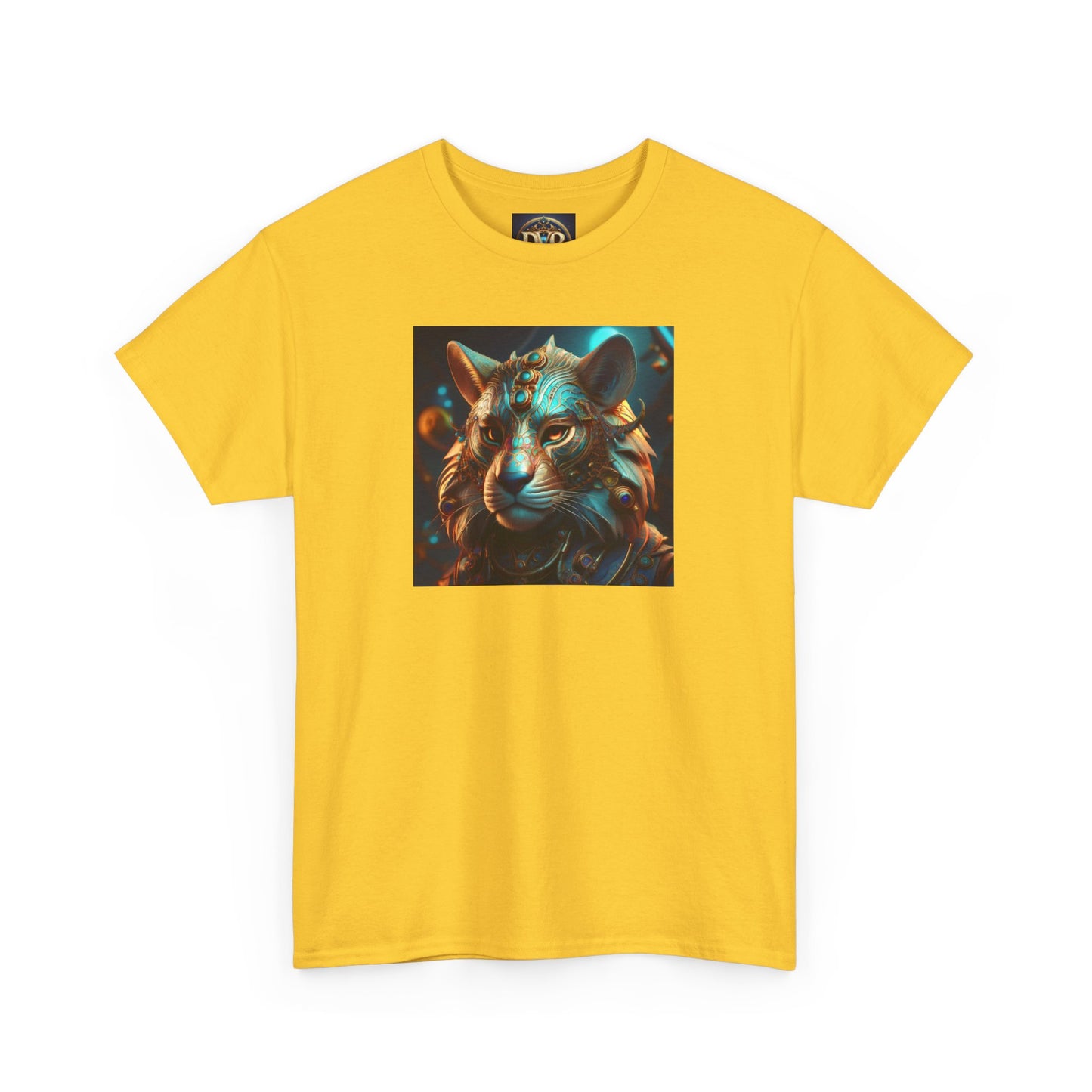 Unique Lion Art Unisex Heavy Cotton Tee - Statement Graphic T-Shirt for Animal Lovers