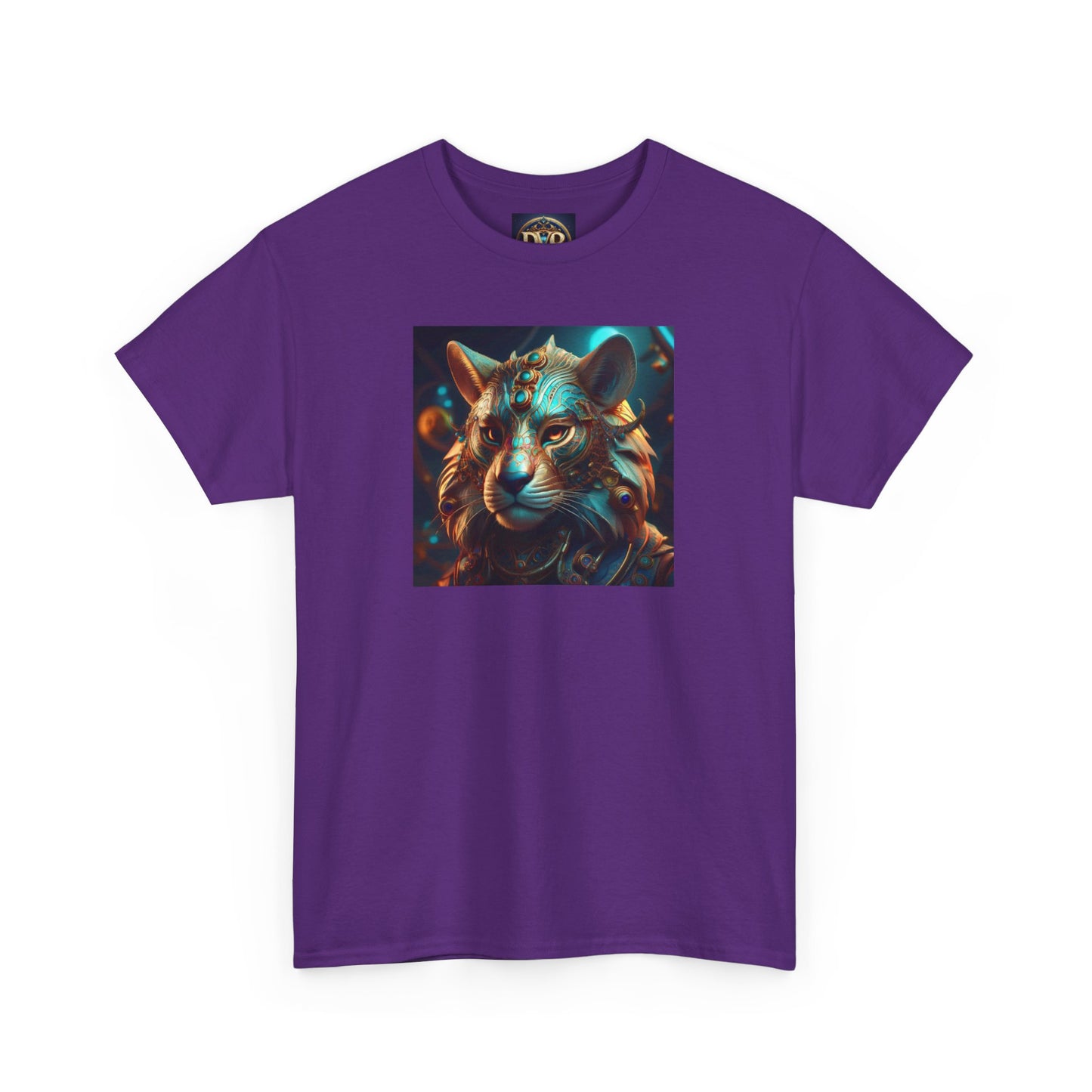Unique Lion Art Unisex Heavy Cotton Tee - Statement Graphic T-Shirt for Animal Lovers